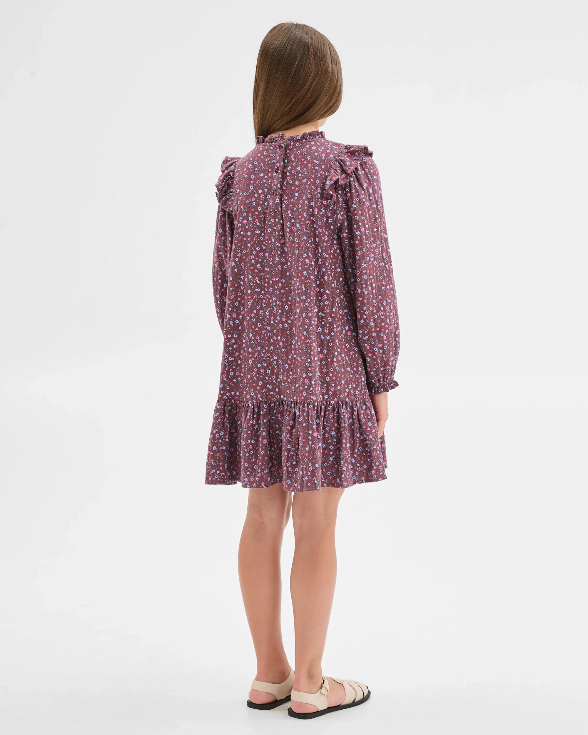 3 Target Kids Woven Balloon Sleeve Dress FLORAL, 3 of 5