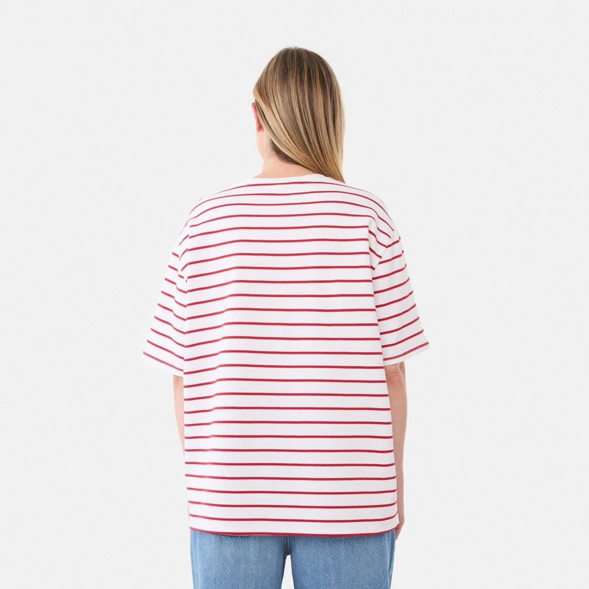 3 Short Sleeve Elevated T-shirt Red Strp, 3 of 5