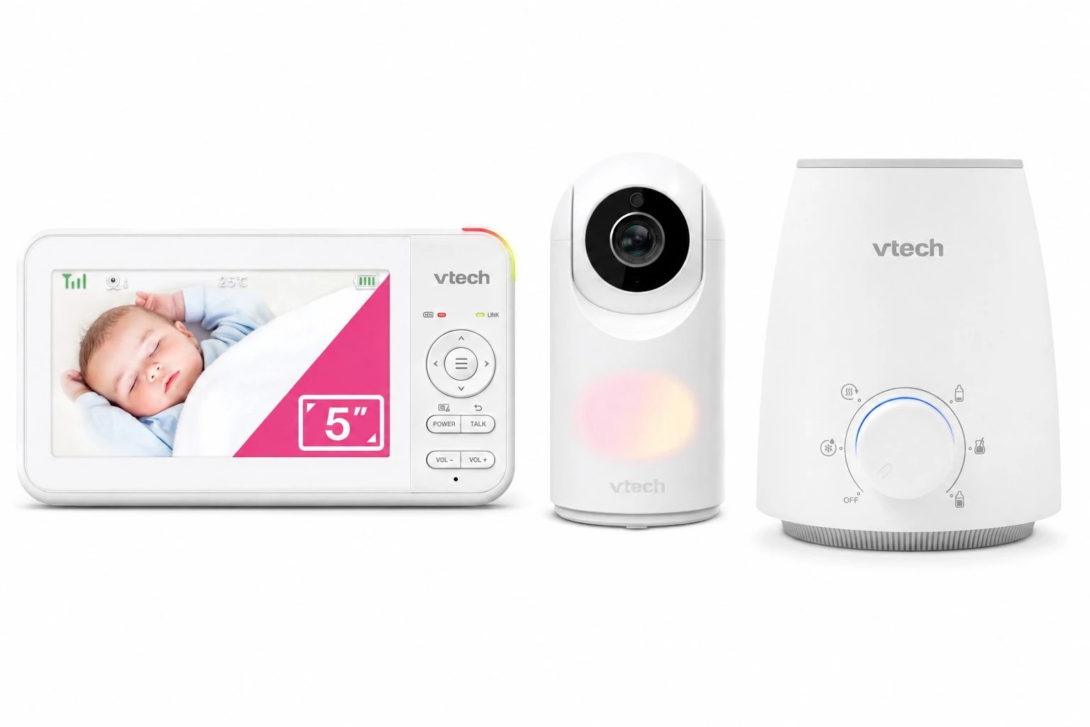 1 VTech BM5650N 5"  Pan & Tilt Video Baby Monitor plus VTech BW100 Baby bottle warmer VALUE BUNDLE, 1 of 1
