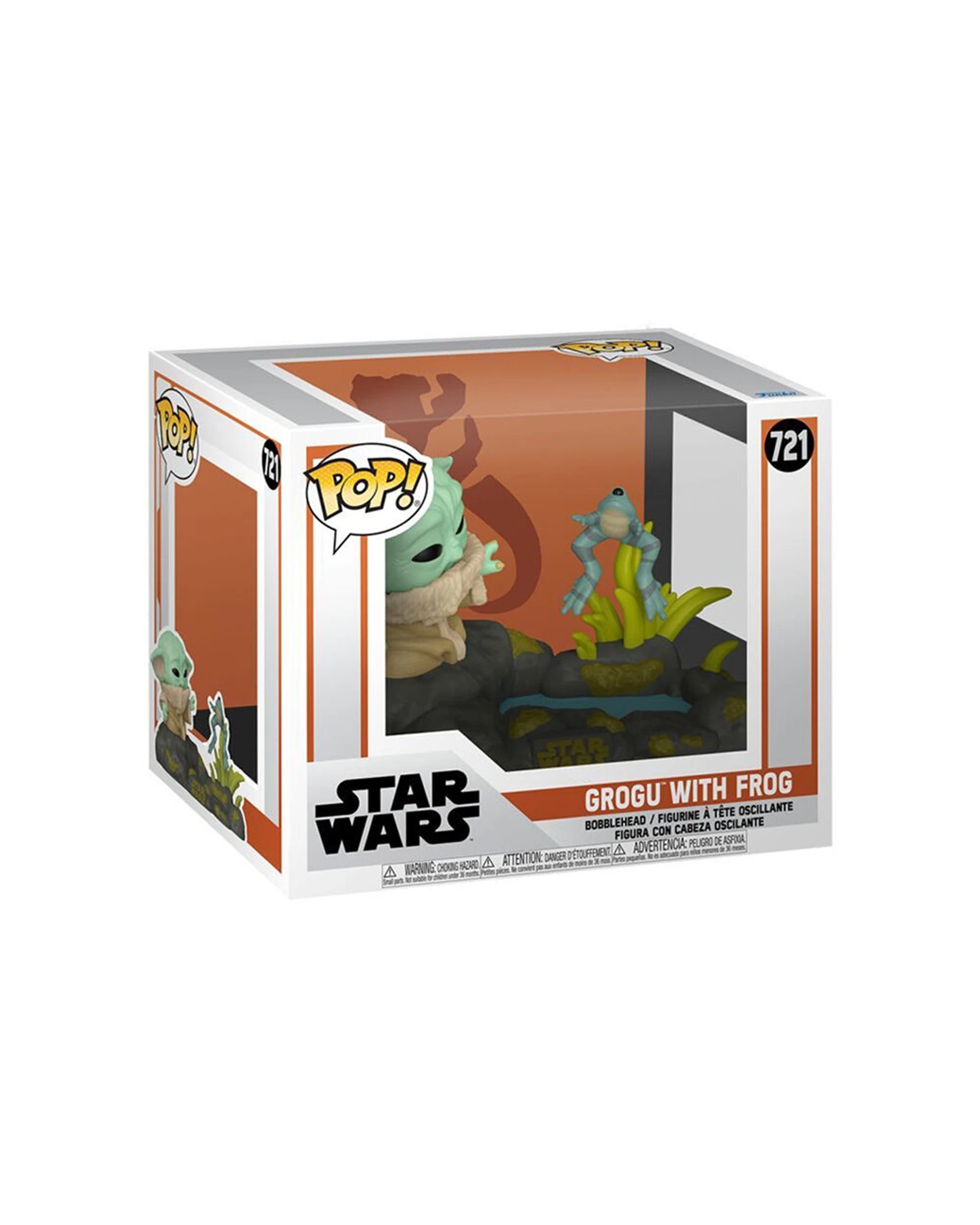 2 Star Wars Grogu Deluxe Pop Vinyl Figure 3.8 Inches Bobblehead - Includes Frog
 - multi, 2 of 3