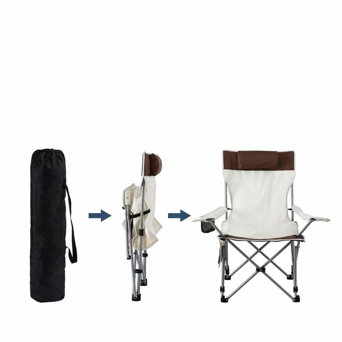 9 Weisshorn Camping Chair Reclining Adjustable Portable Outdoor Folding Lightweight - Multi, 9 of 9