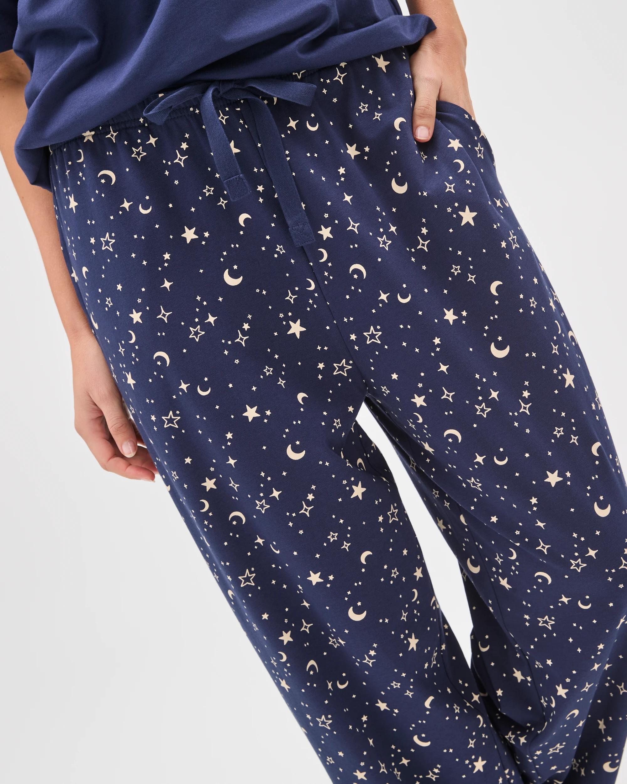 5 Target Woman Australian Cotton 7/8 Length Jersey Sleep Pants STARGAZER, 5 of 6