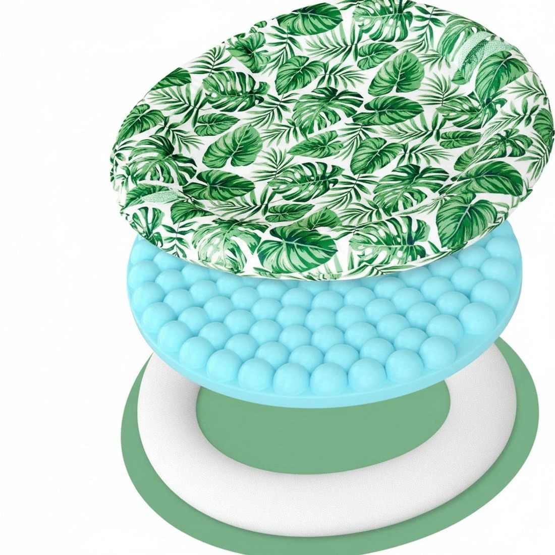 4 i.Pet Pet Cooling Mat Gel Dog Cat Self-cool Puppy Large Round Bed Summer Cushion - Green, 4 of 6