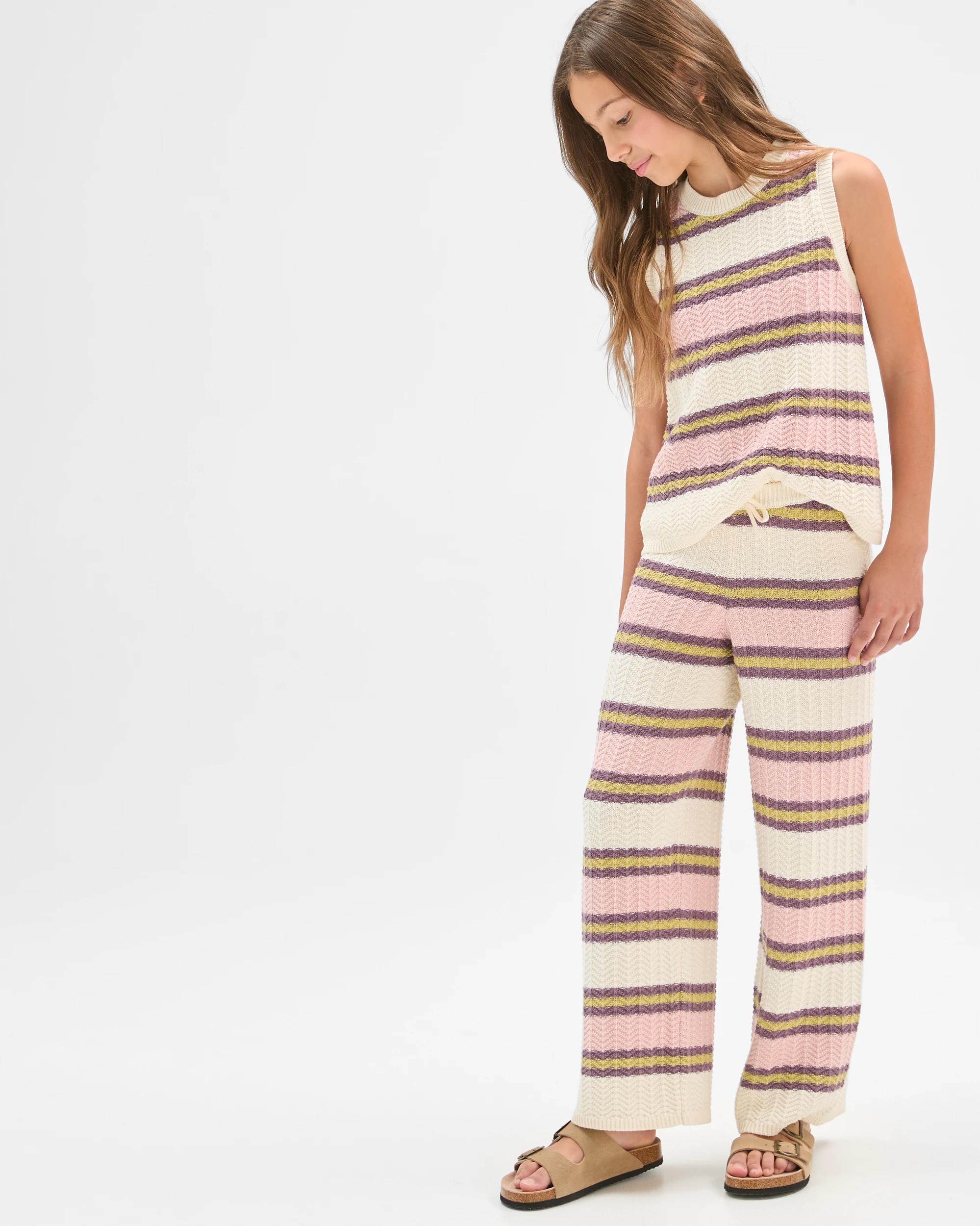 2 Target Kids Australian Cotton Crochet Knit Tank Top STRIPE MULTI, 2 of 7