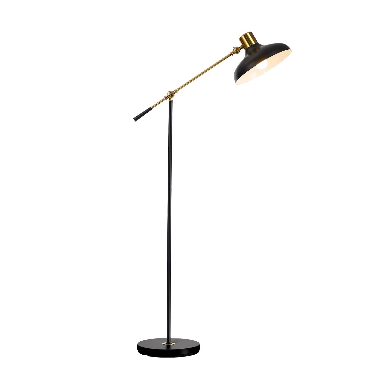 1 Oikiture Floor Lamps Adjustable Height Standing Metal Frame - Black, 1 of 10