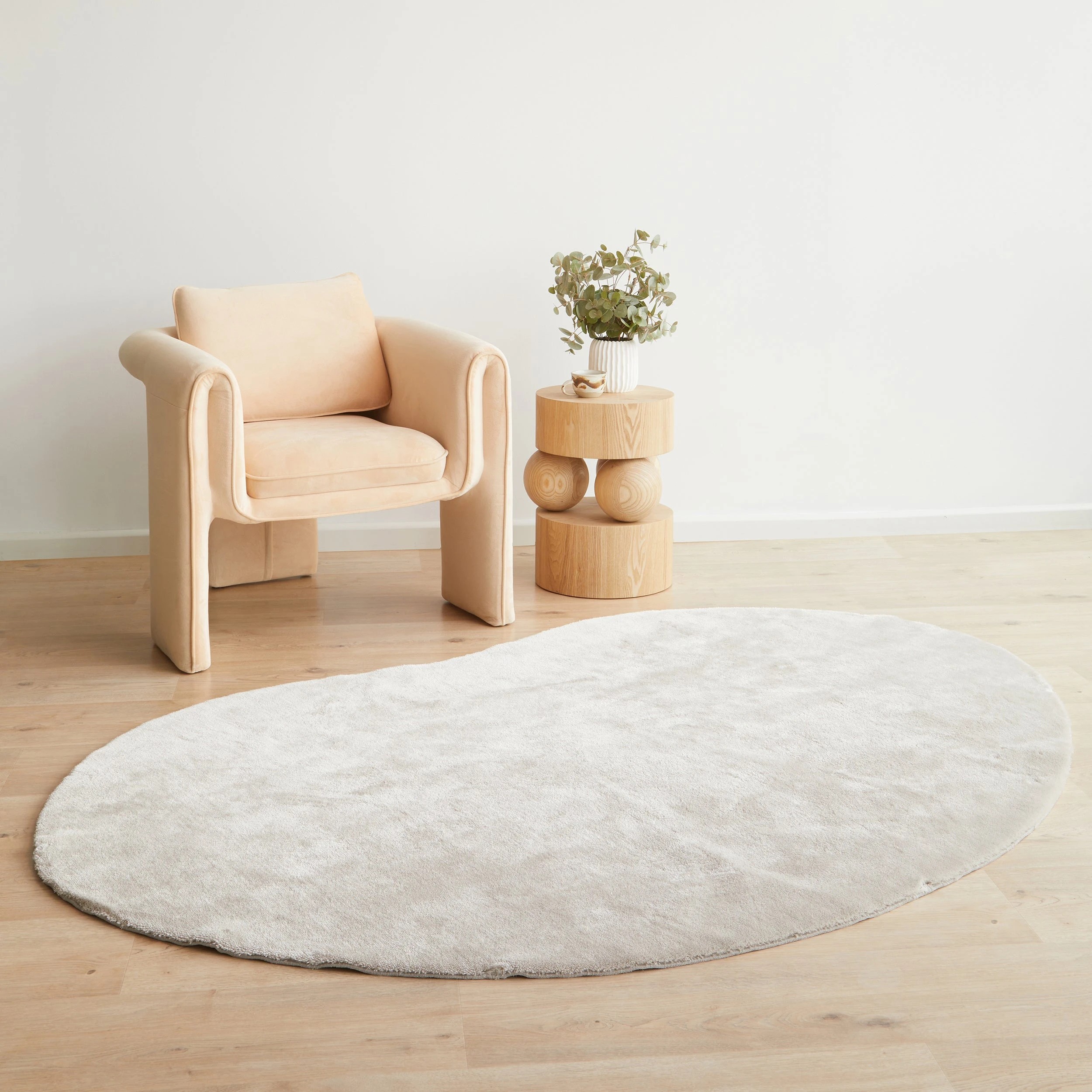 2 Common Ground Rugs Gelato  Bean 320x230cm - Extra Large Washable Shapped Rug - Gold, 2 of 6