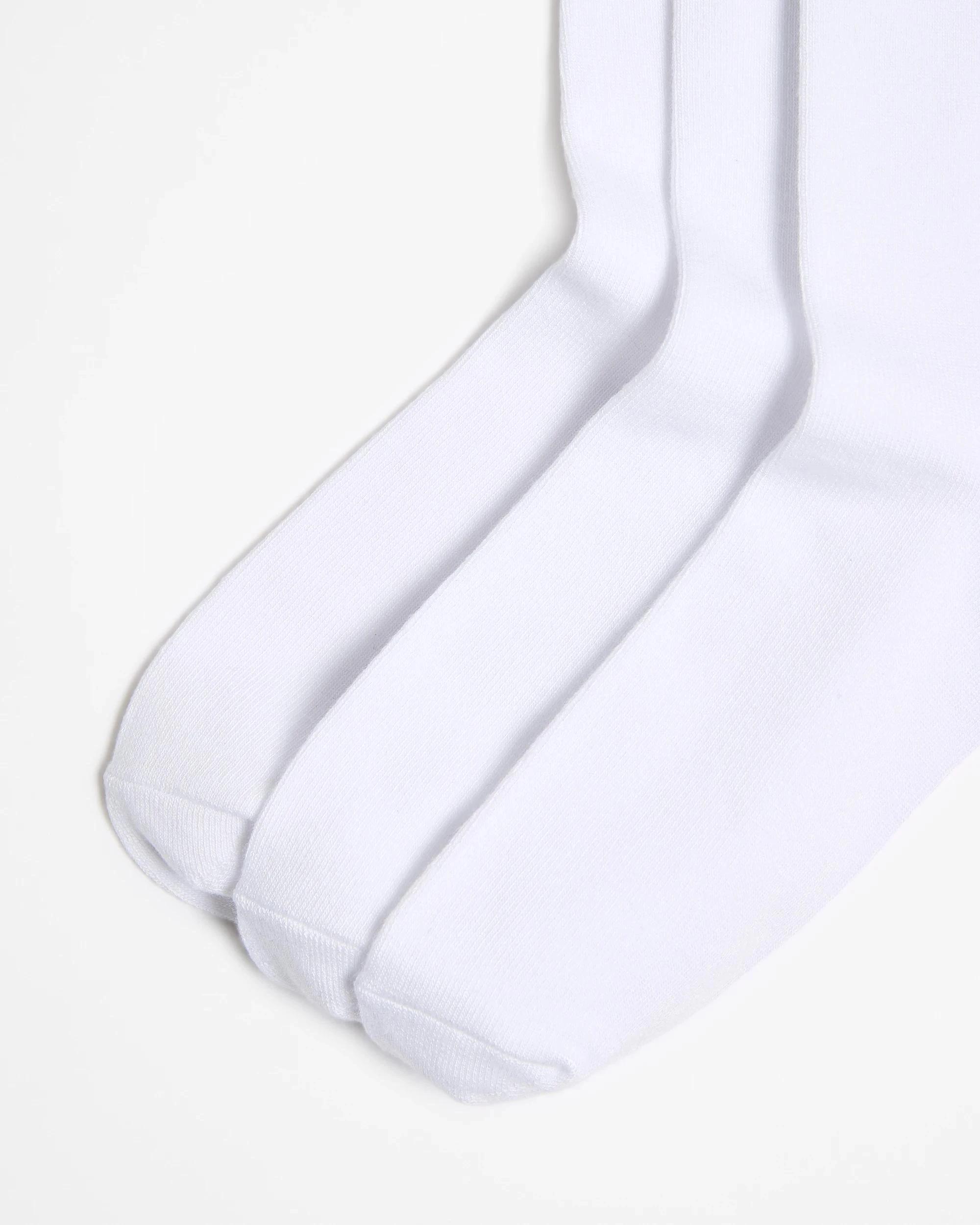 2 Target Women's Bamboo Crew Boot Socks 3 Pack WHITE, 2 of 3