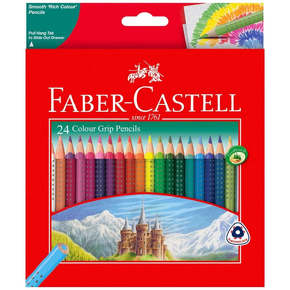 1 Faber-Castell Colour Grip Triangular Pencils 24 Pack, 1 of 5