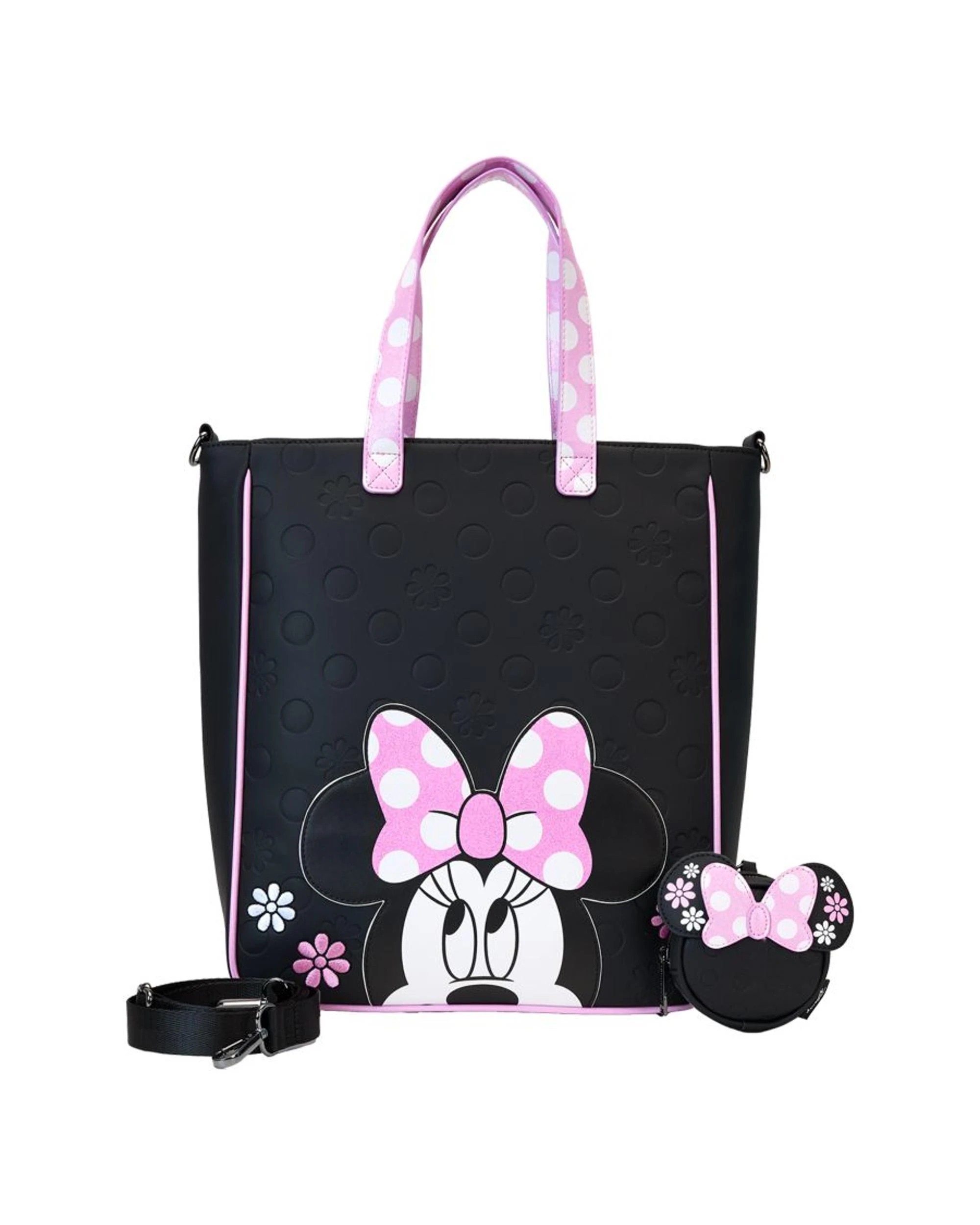 4 Loungefly Disney Minnie Floral Rock the Dots Tote Bag with Coin Bag - Multi, 4 of 10