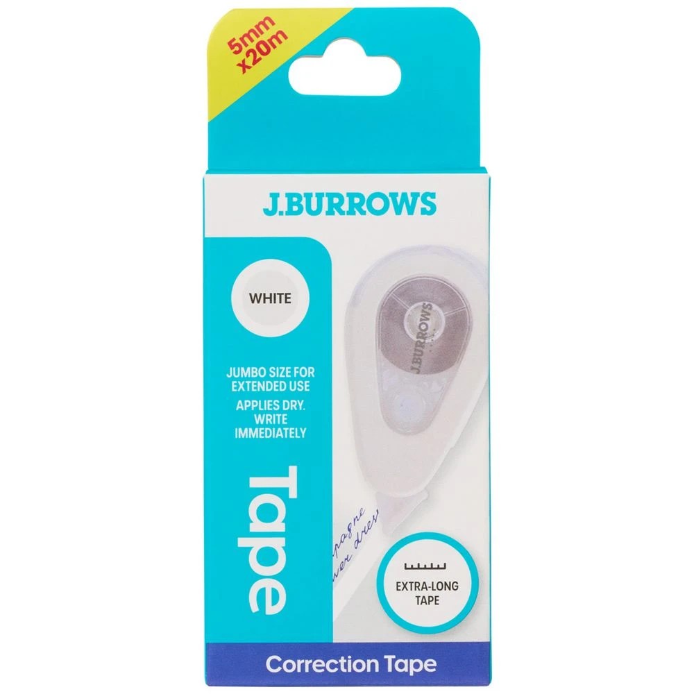 1 J.Burrows Jumbo Correction Tape 5mmx20m, 1 of 4