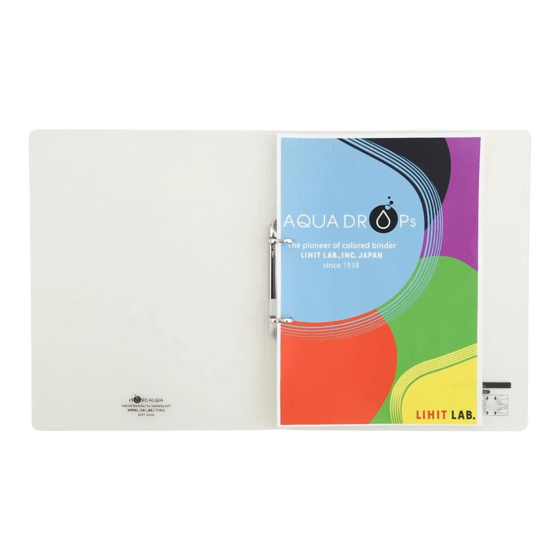 4 Aqua Drops Binder A4 2 O-Ring 18mm Twist White, 4 of 6