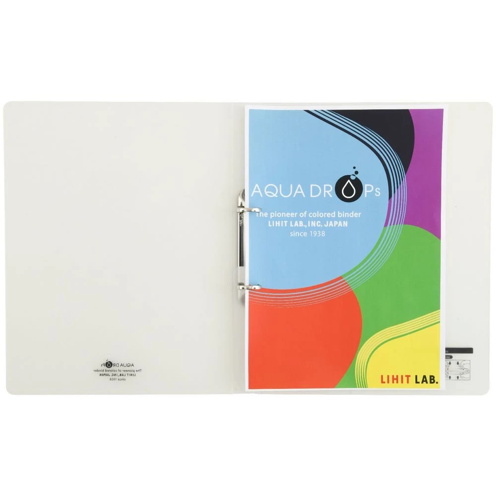 4 Aqua Drops Binder A4 2 O-Ring 18mm Twist White, 4 of 6