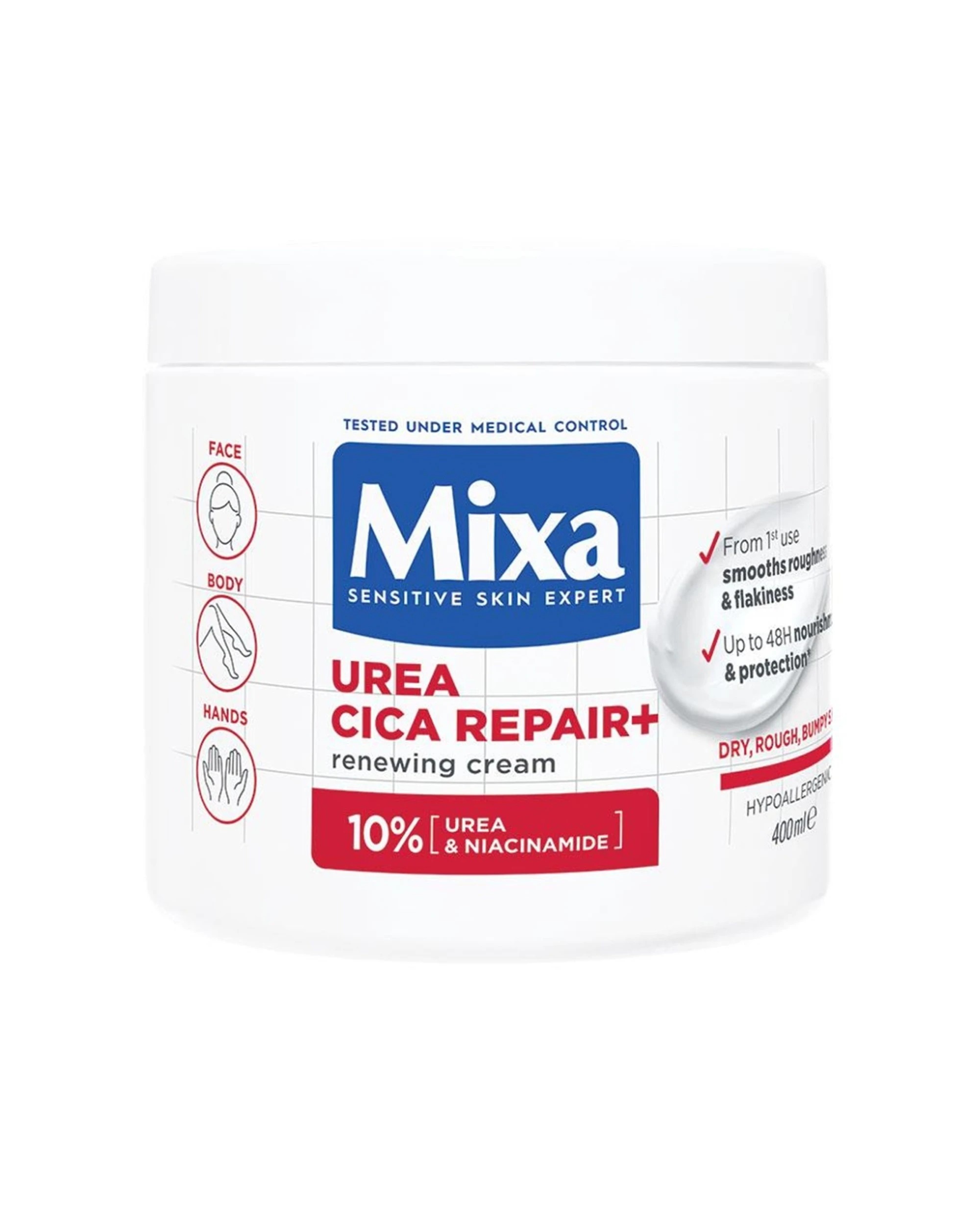 1 Mixa Skin Care Urea Cica Repair+ Restoring Balm 400ml, 1 of 1