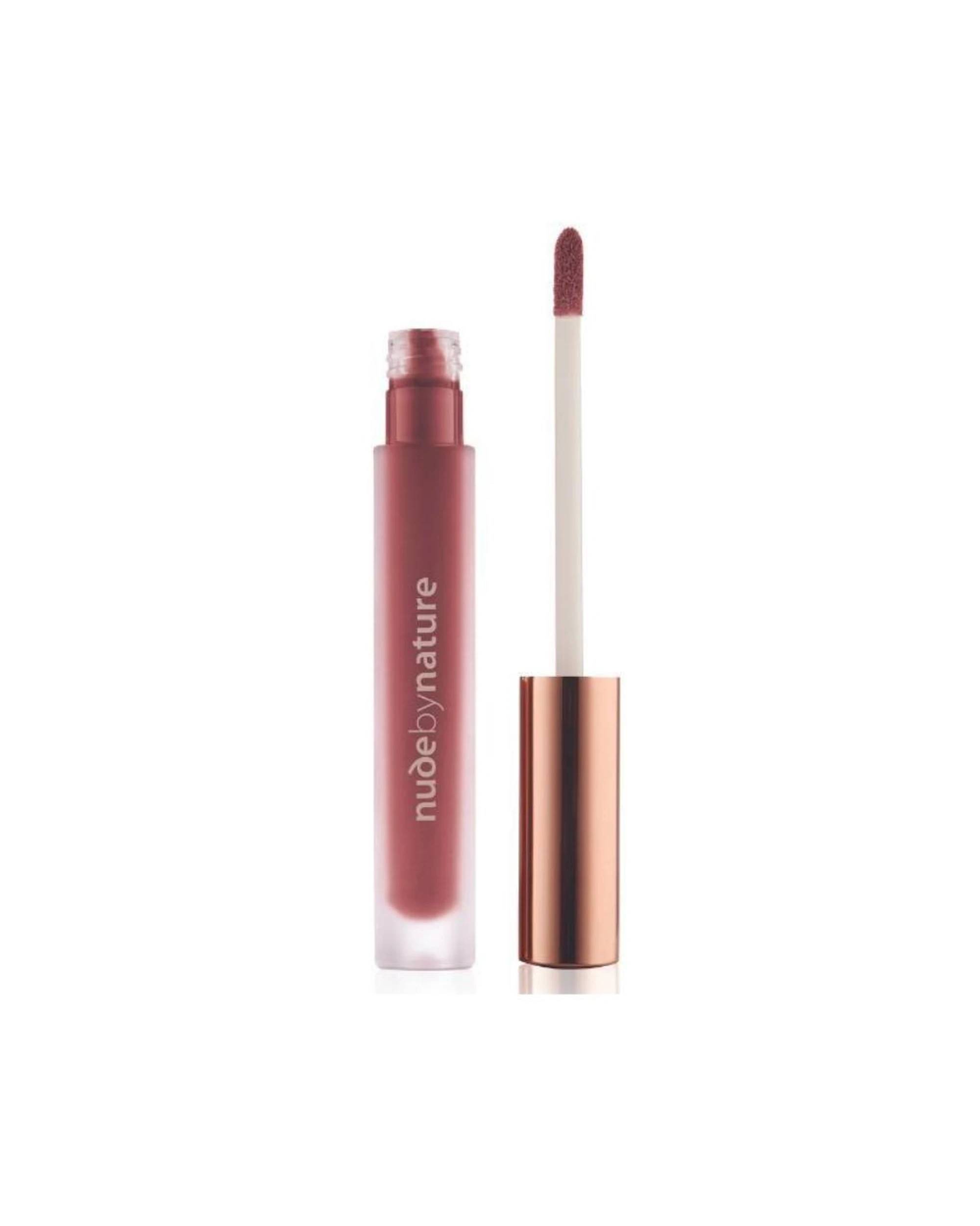 1 Nude by Nature Satin Liquid Lipstick 3.75mL - 10 Terracotta - Red, 1 of 2