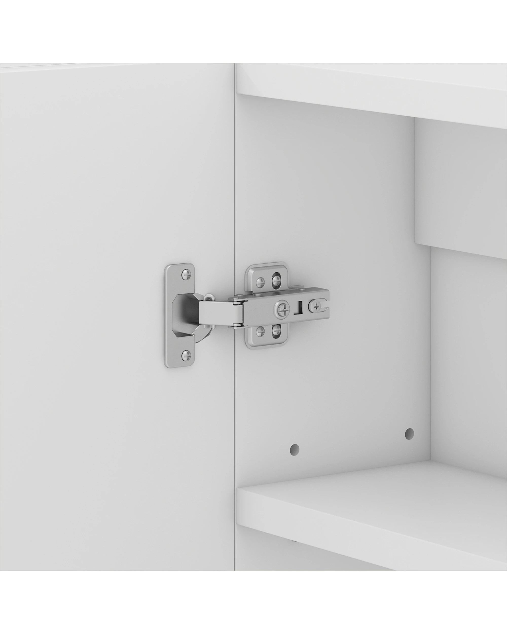 9 Advwin 900 x 600mm Cabinet LED Medicine Storage Unit 3 Door Mirror Shaving Cupboard w/ Adjustable Shelve, 9 of 10