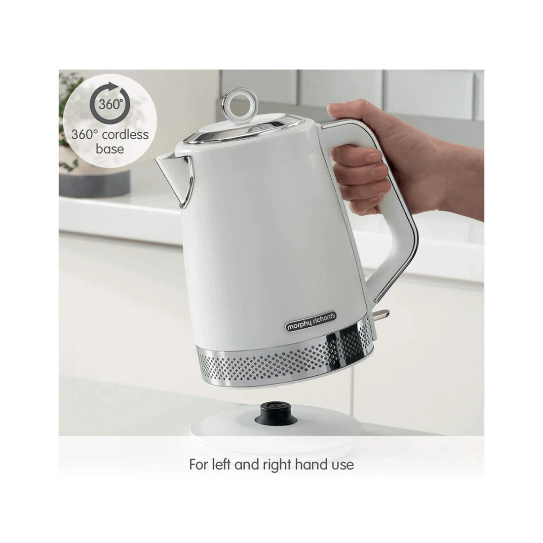 3 Morphy Richards Illumination 1.7 L Electric Kettle 2200w Water Boiling Jug - White, 3 of 10