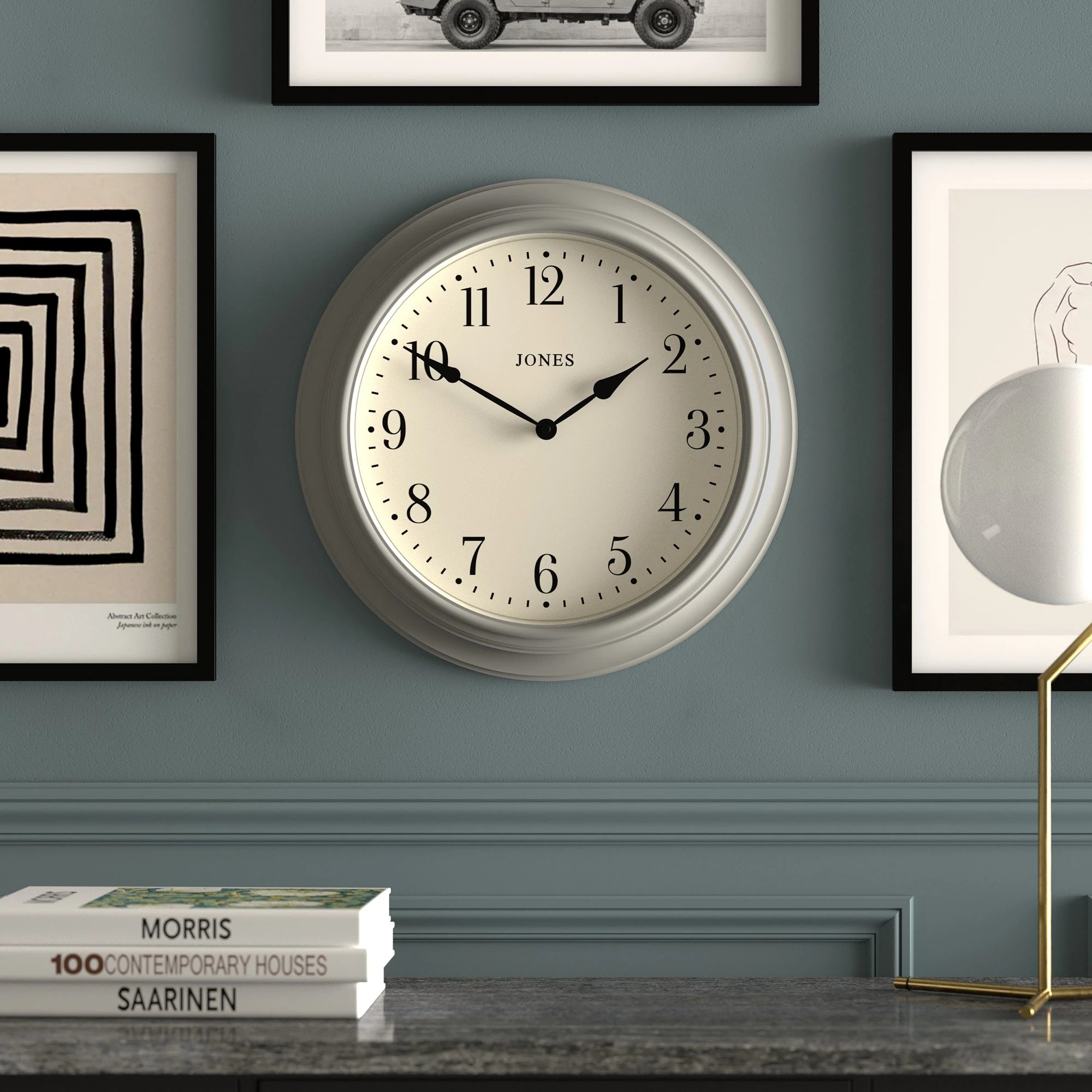 3 Newgate Jones Supper Club Clock Cloud- Grey, 3 of 3
