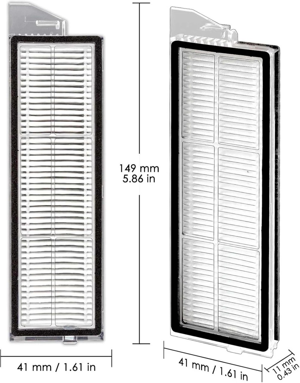 6 Hygieia 8 Hepa Filters For Roborock S8 Series Robot Vacuum Cleaners - White, 6 of 6