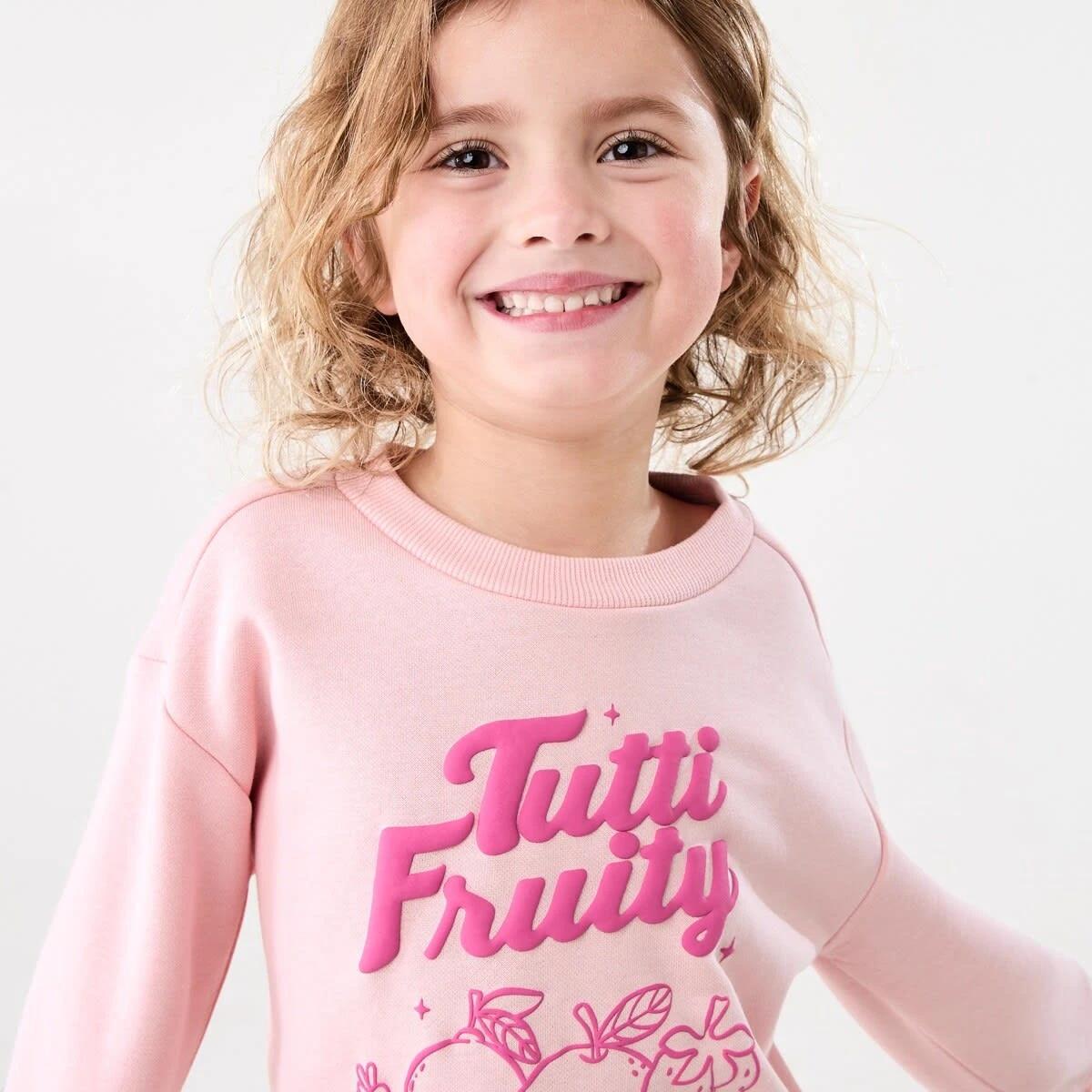 3 Print Crew Neck Sweatshirt ORANGE TUTTI FRUITY, 3 of 6