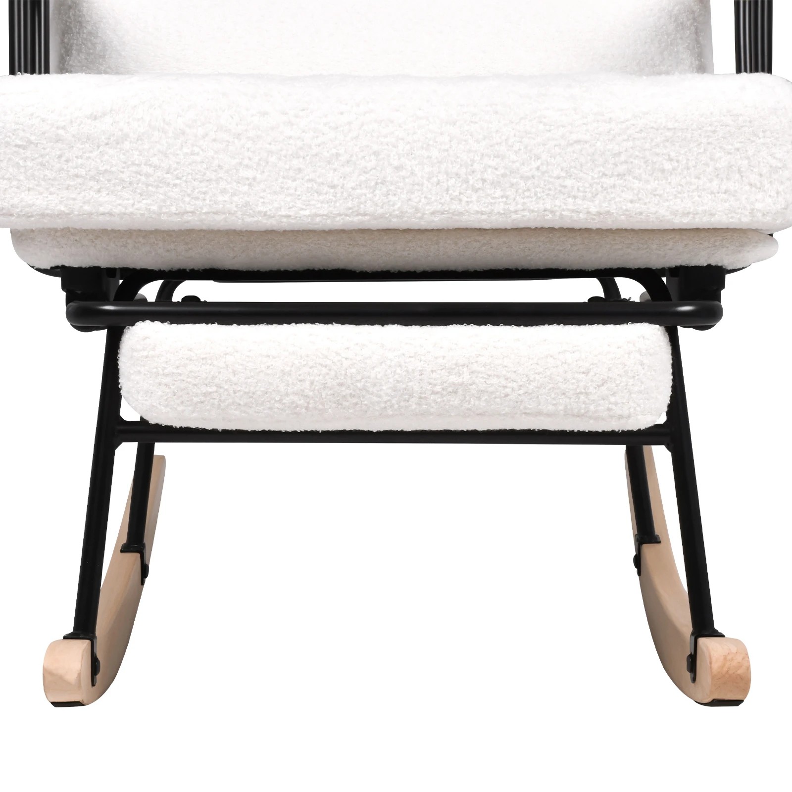 3 Advwin Rocking Chair with Footrest Nursery Cushion Armchair with High Backrest Reading Chair, 3 of 10