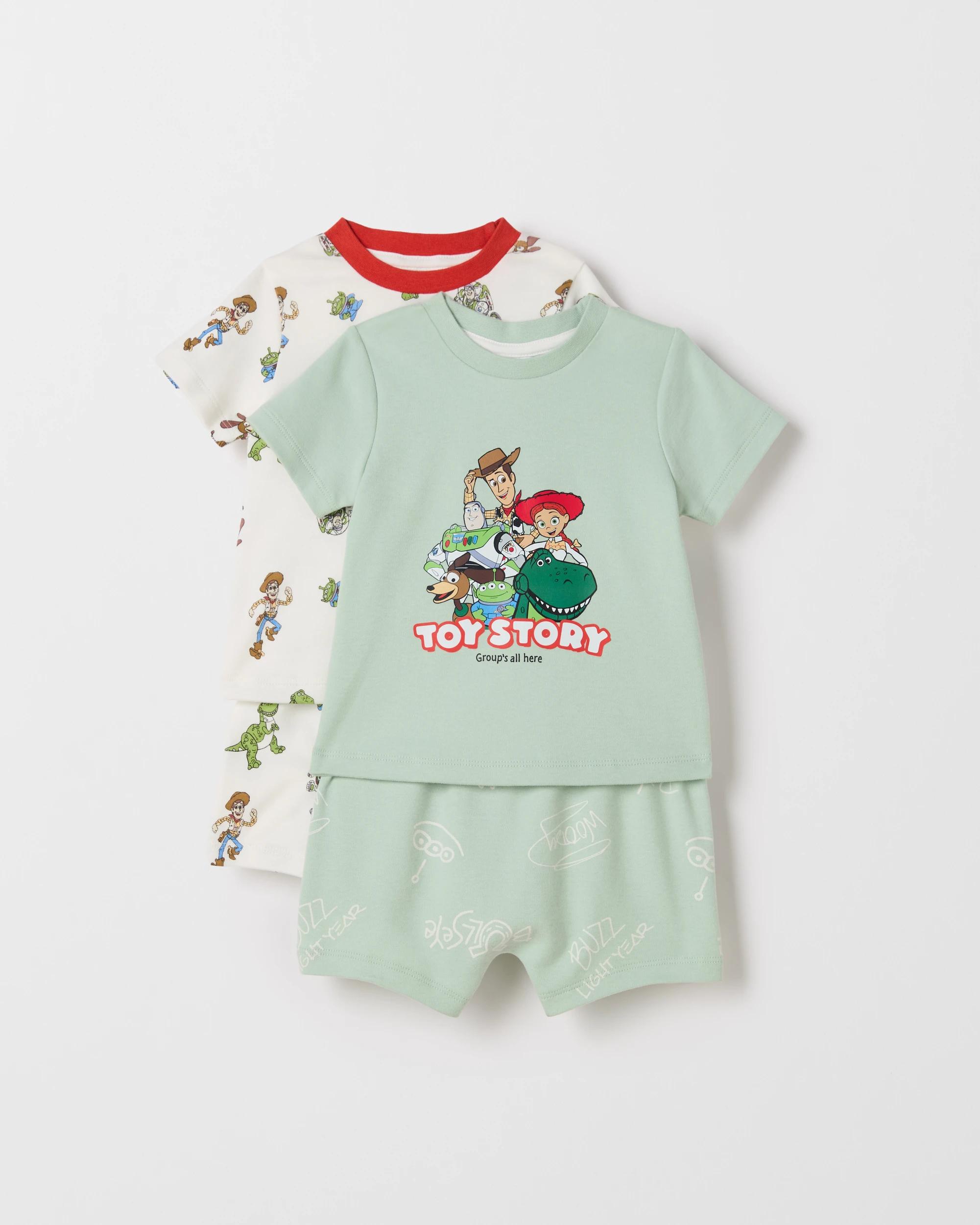 1 Licensed Disney Organic Cotton 2 Pack Baby Pyjama Set TOY STORY 4, 1 of 6