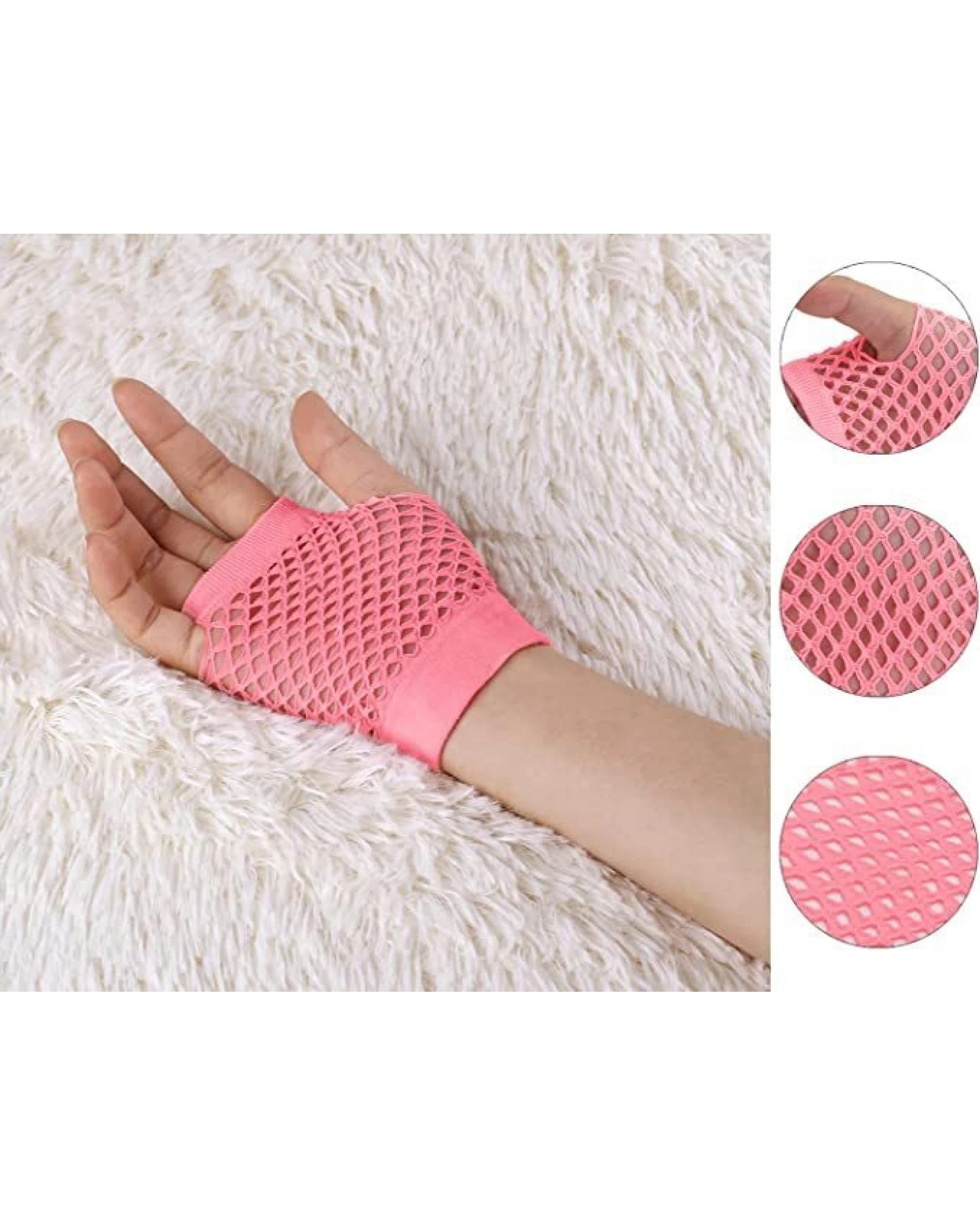 3 BR Costumes Fingerless Fishnet Gloves for Costume Parties 12 Pairs, 3 of 4