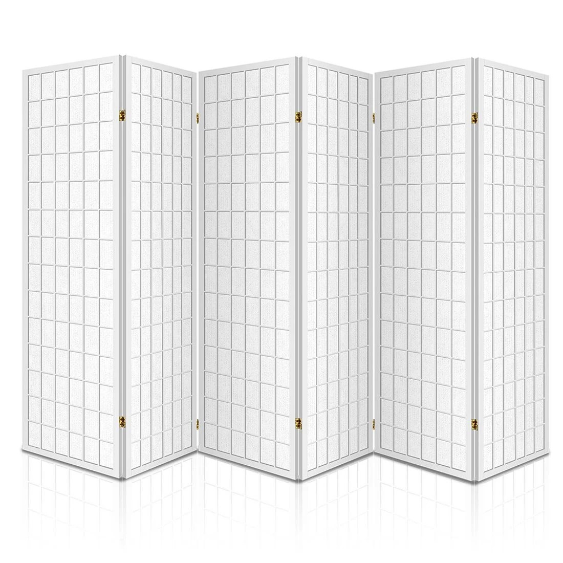 4 Artiss 6 Panel Room Divider Screen 261x179cm - White, 4 of 8