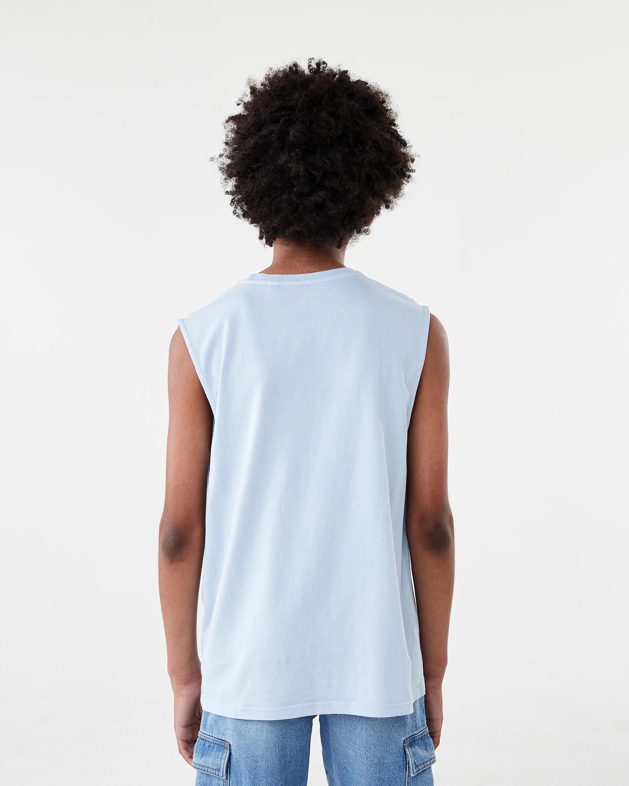 2 Sleeveless Wash Muscle Light Blue, 2 of 7