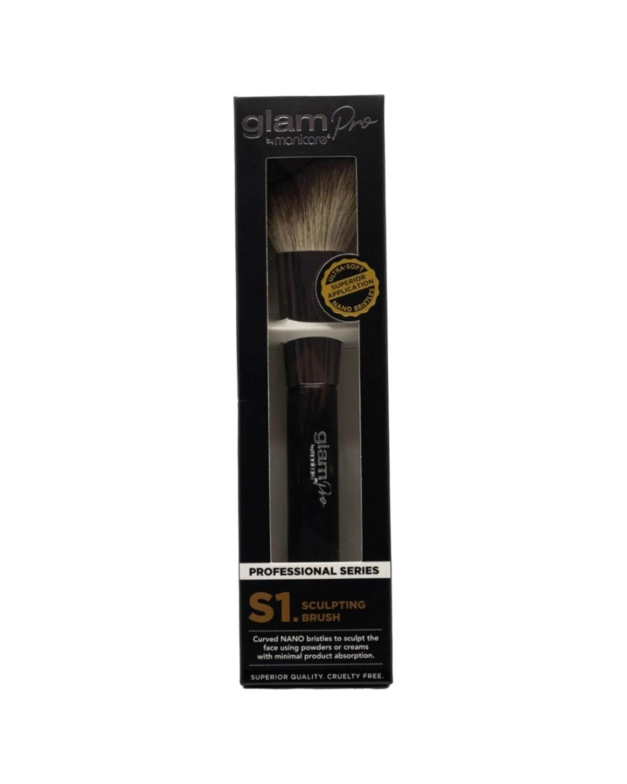2 Manicare Glam Pro Sculpting Brush S1 6PK Professional Series - Black, 2 of 4