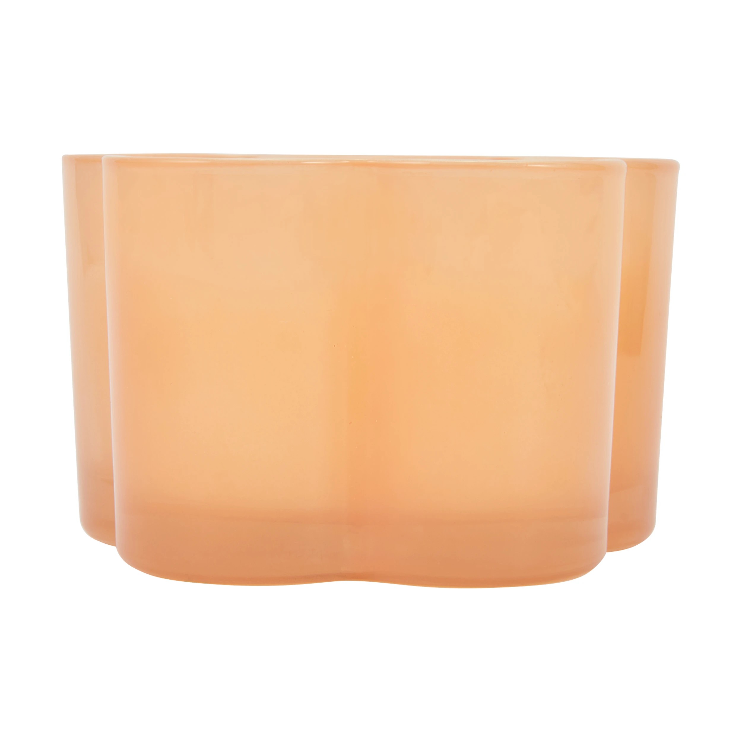 2 Peach Flower Glass Candle, 2 of 4