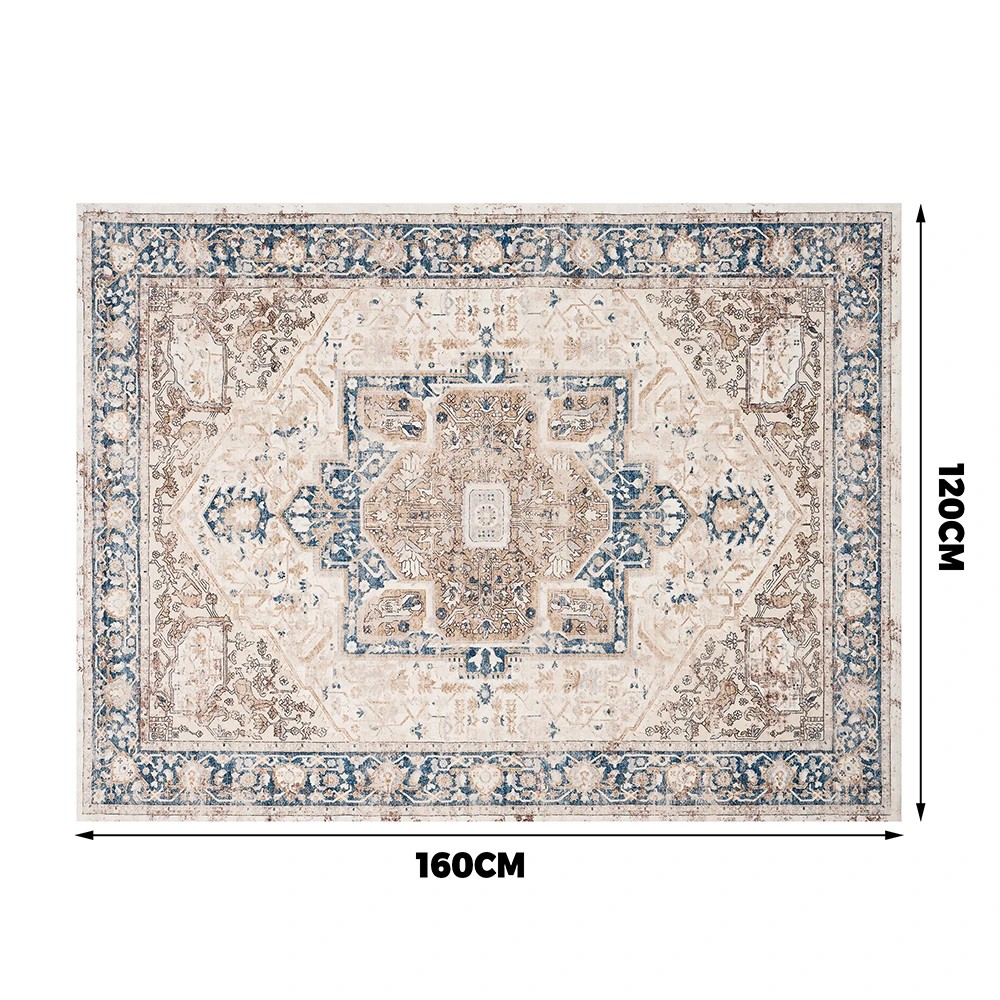 2 ZUNI Floor Rug Soft Fluffy Area Rugs Bedroom Living Room 120x160cm Pale - Blue, 2 of 3