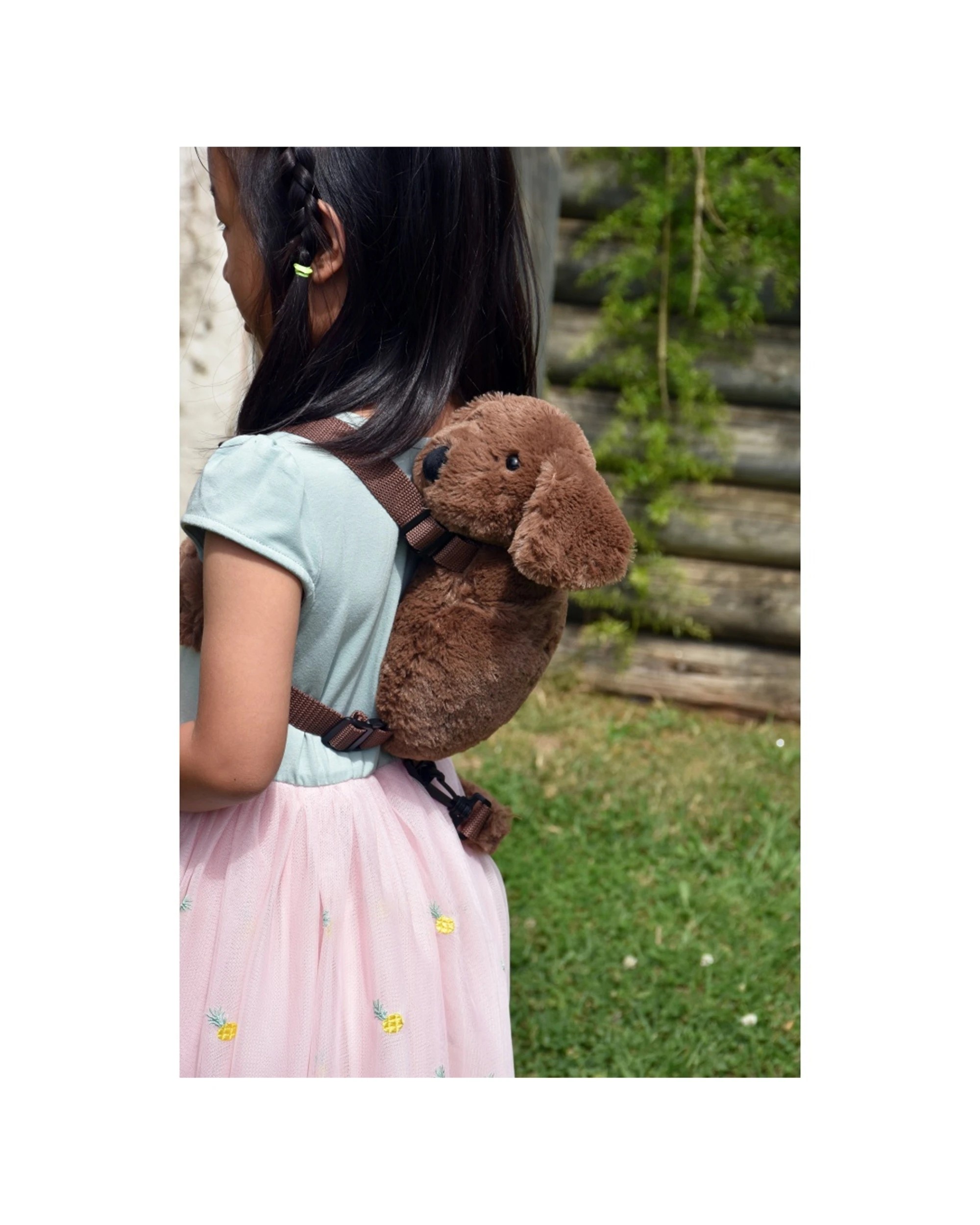 2 Playette 2 In 1 Harness Buddy Fluffy Dog Adjustable Straps For Toddlers - Brown, 2 of 7