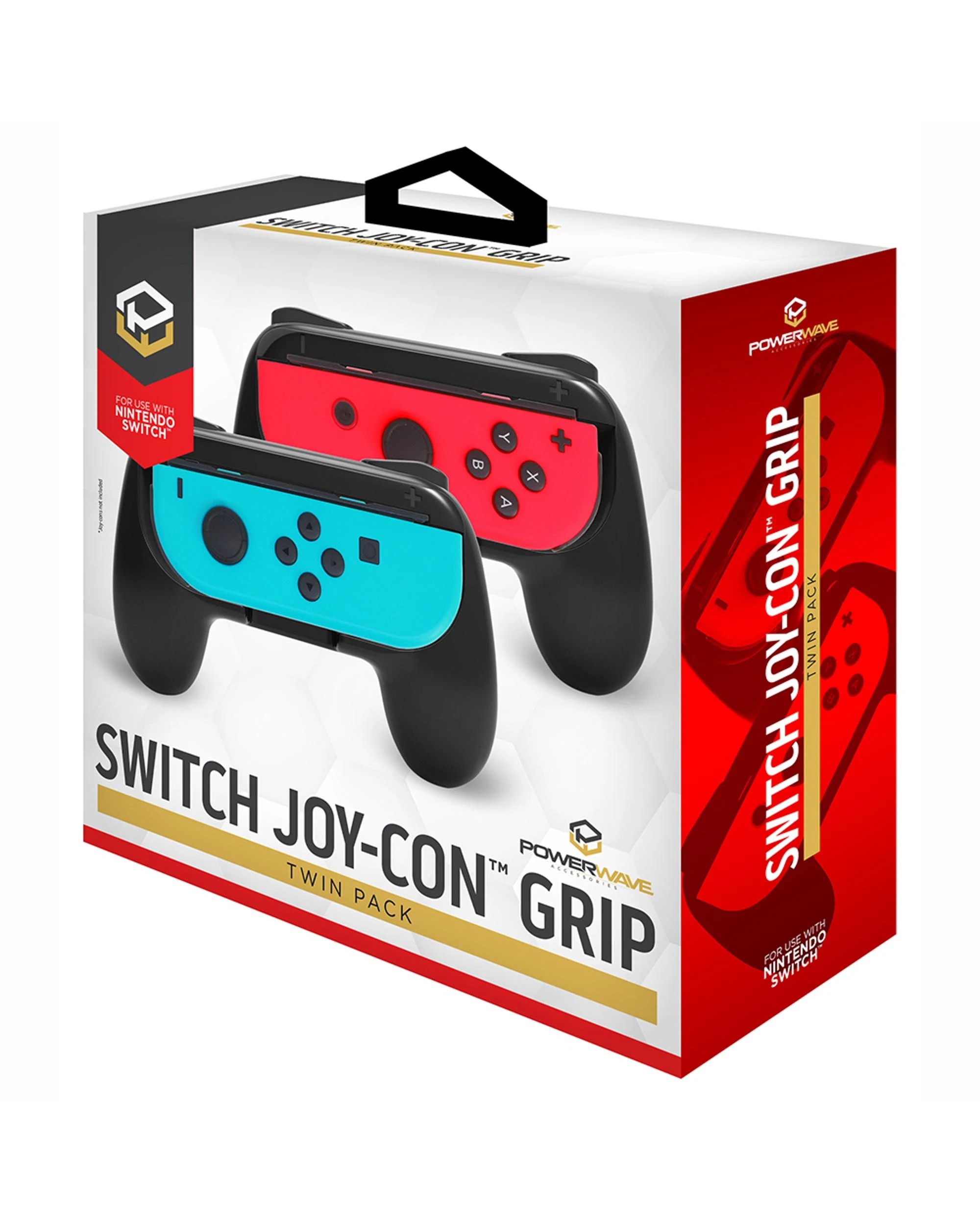 1 Powerwave Switch Joy-Con Grips Twin Pack - Black, 1 of 5