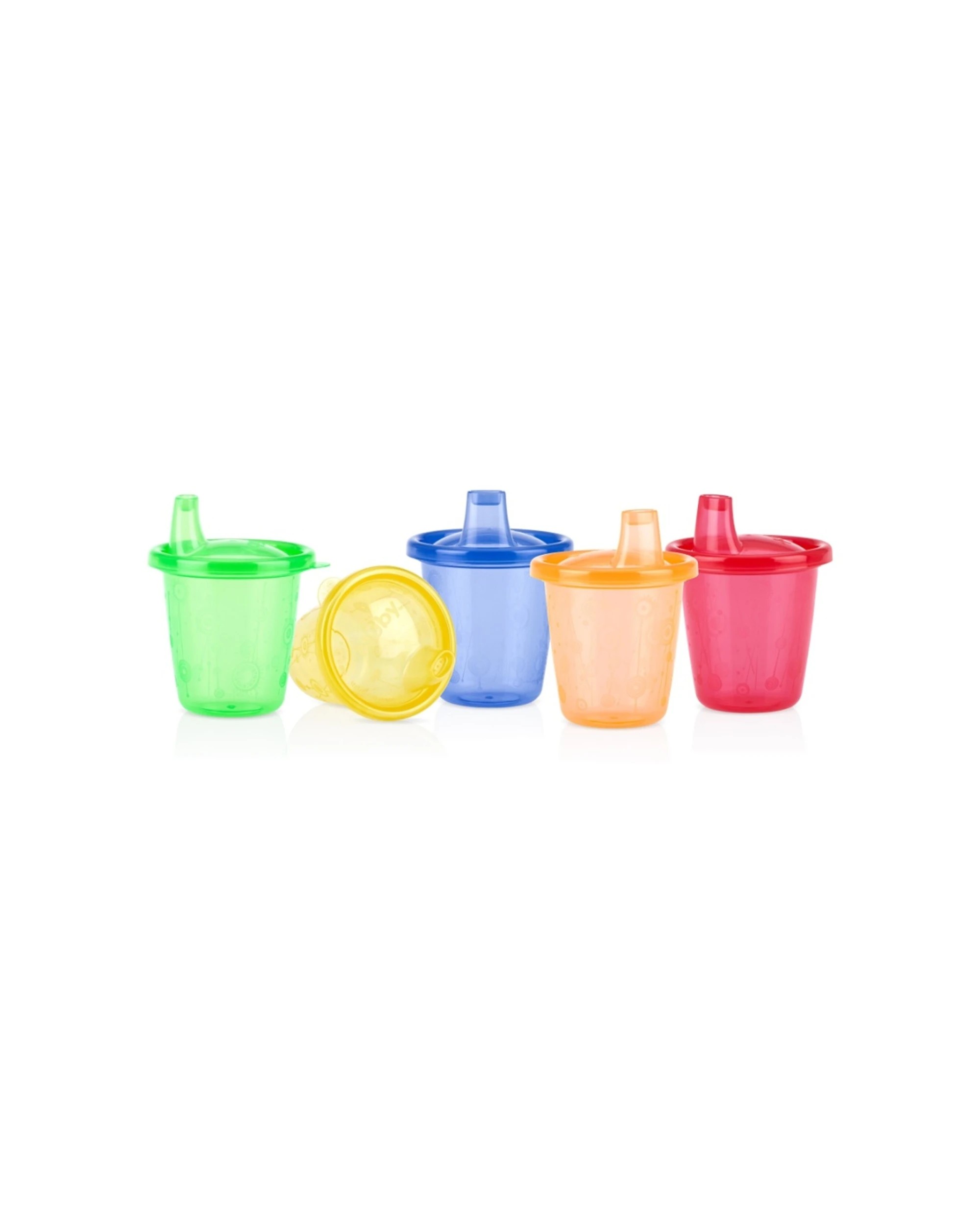 3 Nuby 3pc Wash Or Toss Hard Spout Sipper Cups Durable 210ml - Multi, 3 of 3