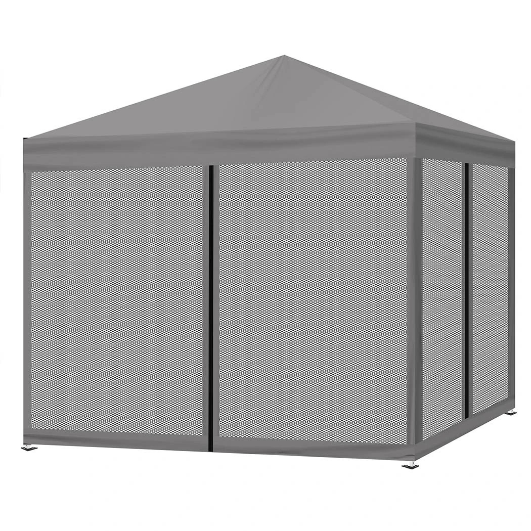 1 Mountview Pop Up Gazebo with Mesh Side Walls - Grey, 1 of 8
