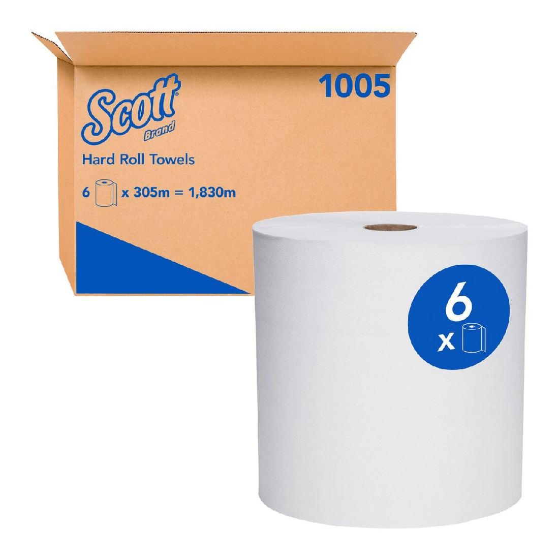 1 Scott Hard Roll Hand Towel 20cm x 305m 6 Pack, 1 of 7