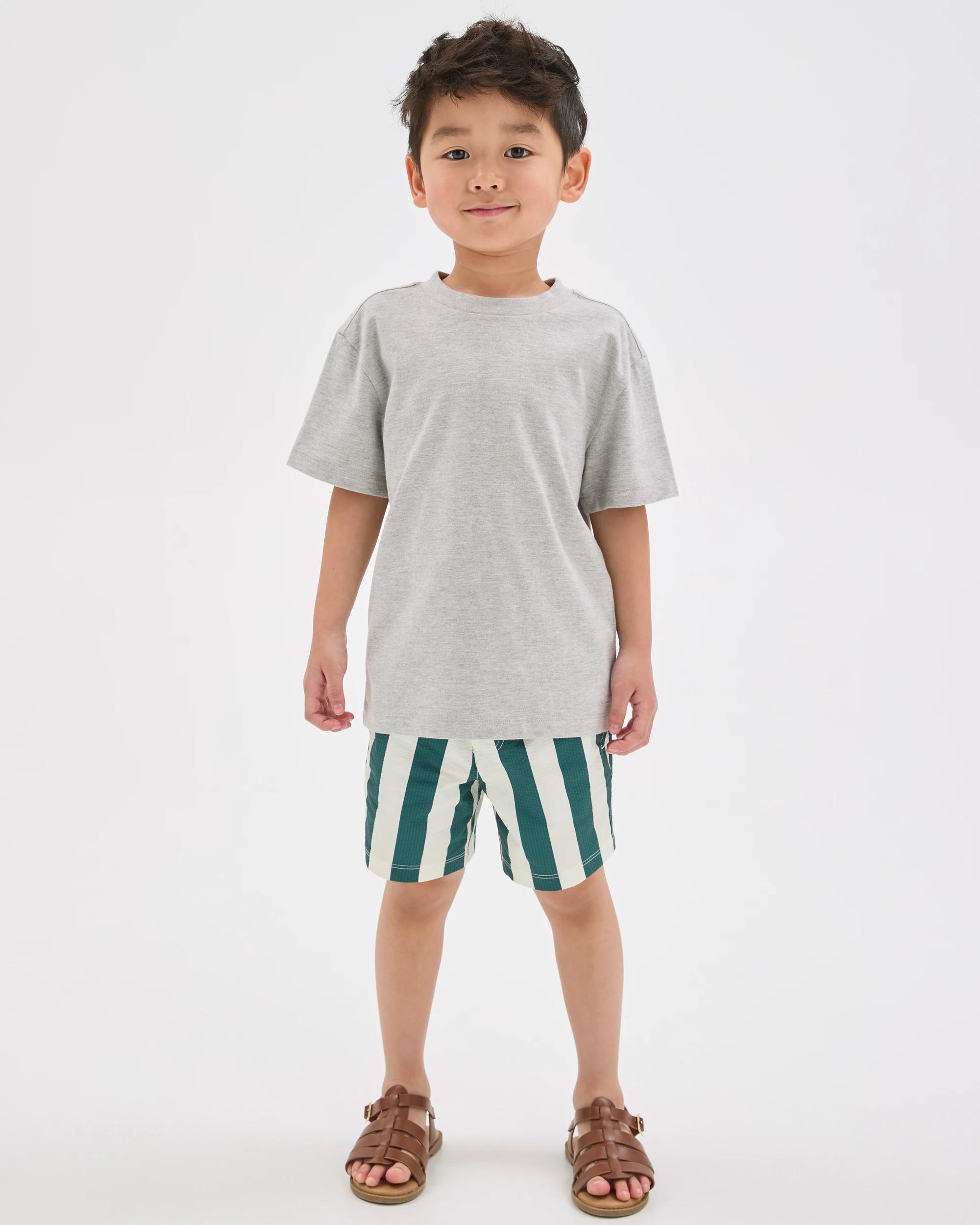 1 Target Kids Family Matching Striped Swim Boardshorts GREEN, 1 of 8