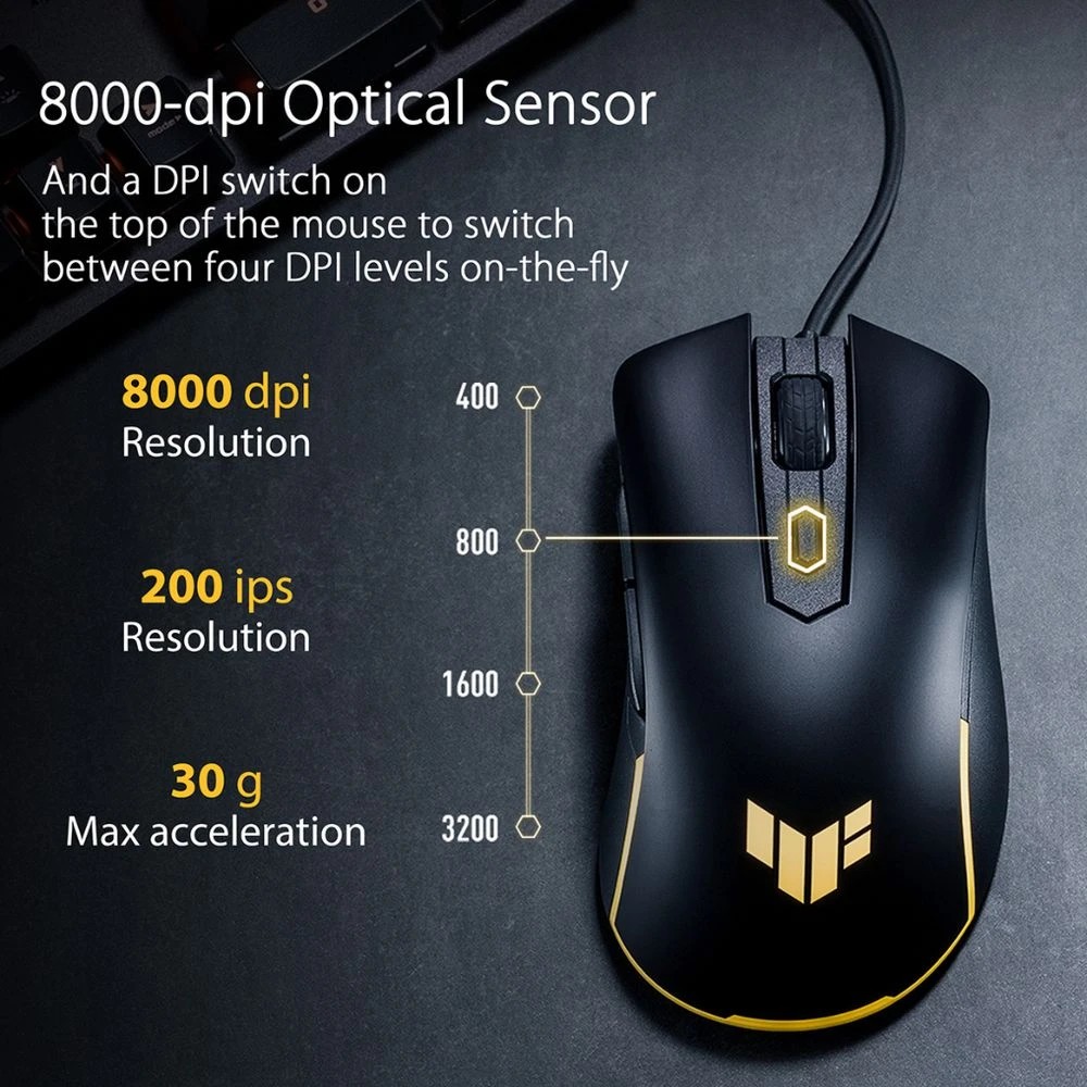 7 Asus TUF M3 II Gaming Mouse Black, 7 of 9