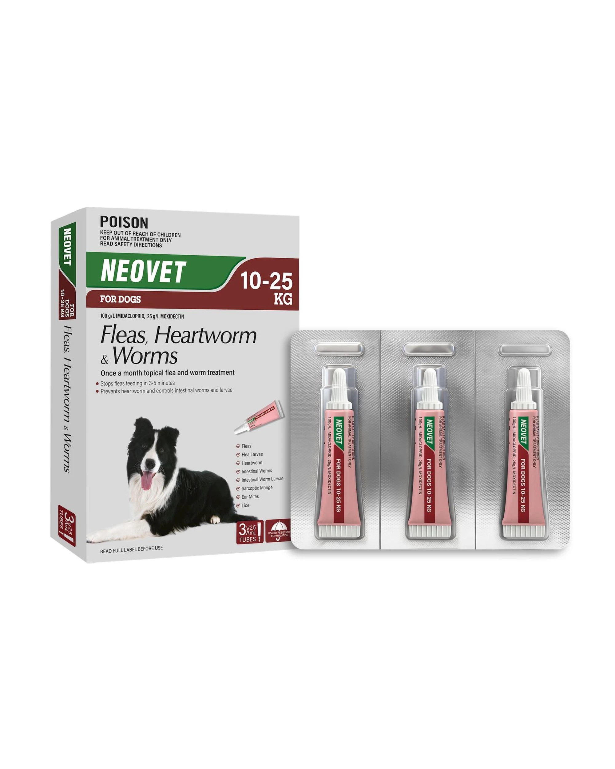 9 Neovet Flea and Worm Treatment for Large Dogs 10–25kg Red 6-Pack - Red, 9 of 9