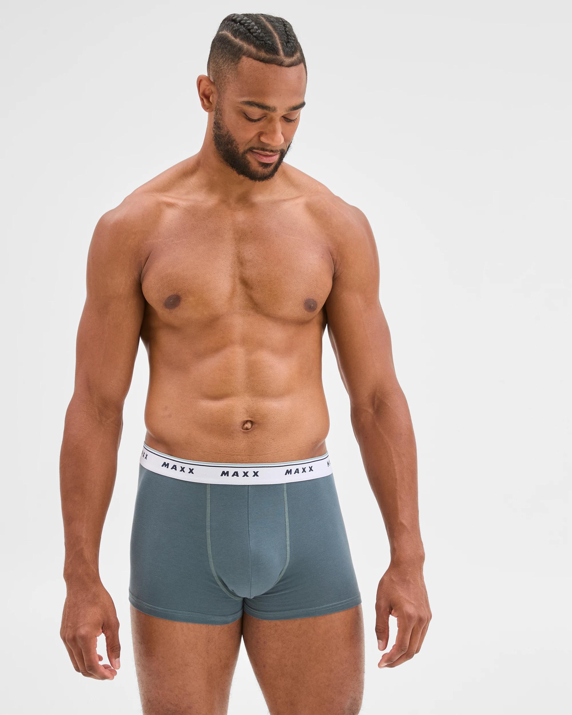 2 Maxx Australian Cotton 3 Pack Hipster Trunks SLATE BLACK, 2 of 4