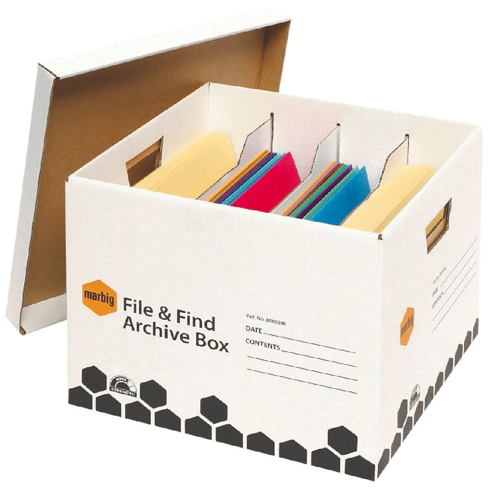 1 Marbig File and Find Strong Archive Box, 1 of 1