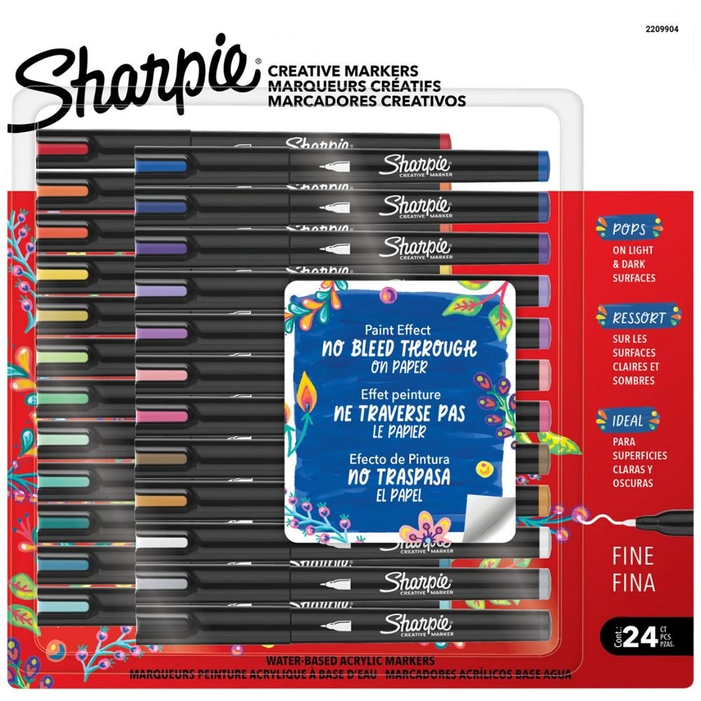 1 Sharpie Creative Acrylic Fine Markers Assorted 24 Pack, 1 of 1