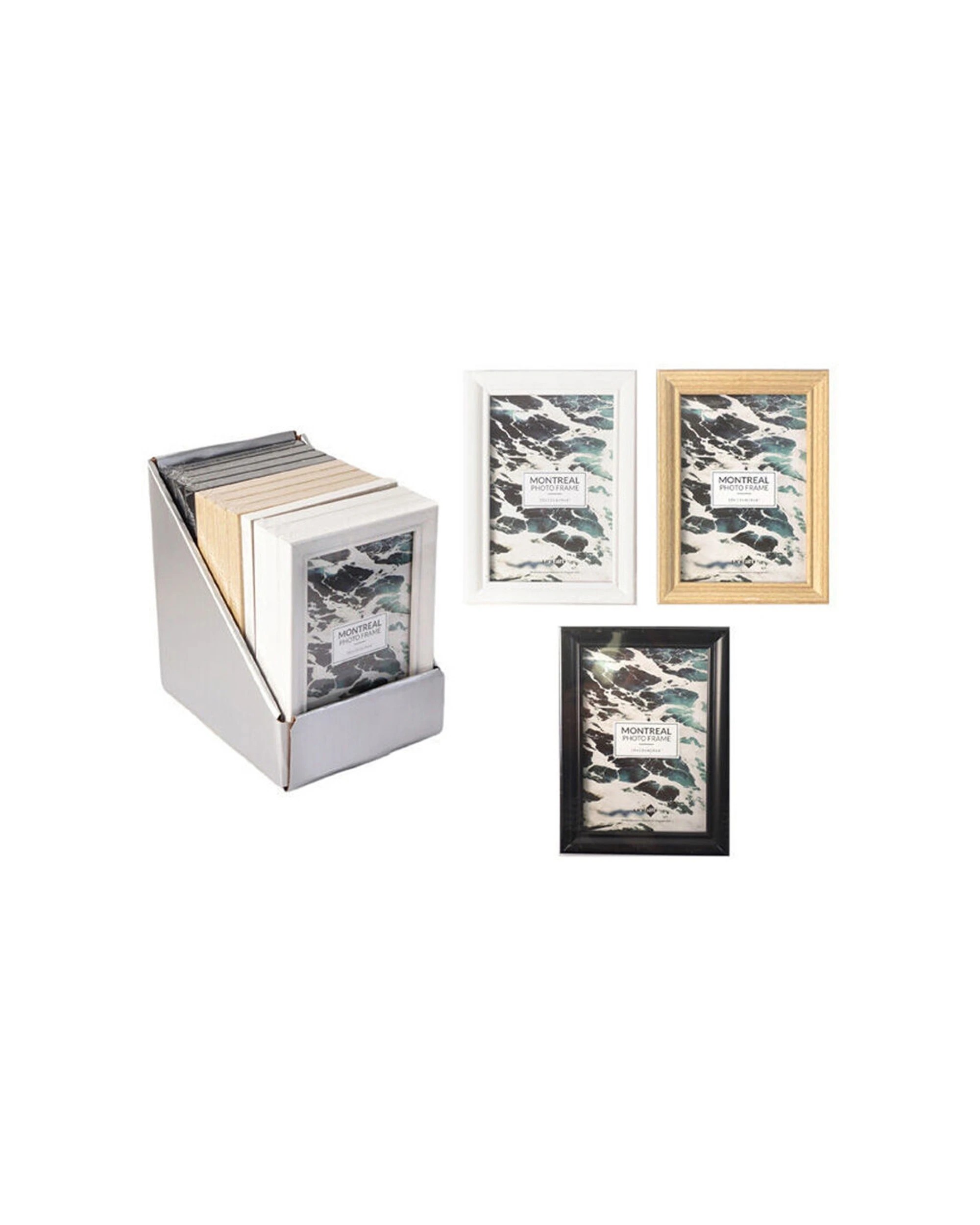 2 Unigift Montreal Glass Home Decor Picture Photo Frame 10x15cm - Multi, 2 of 2
