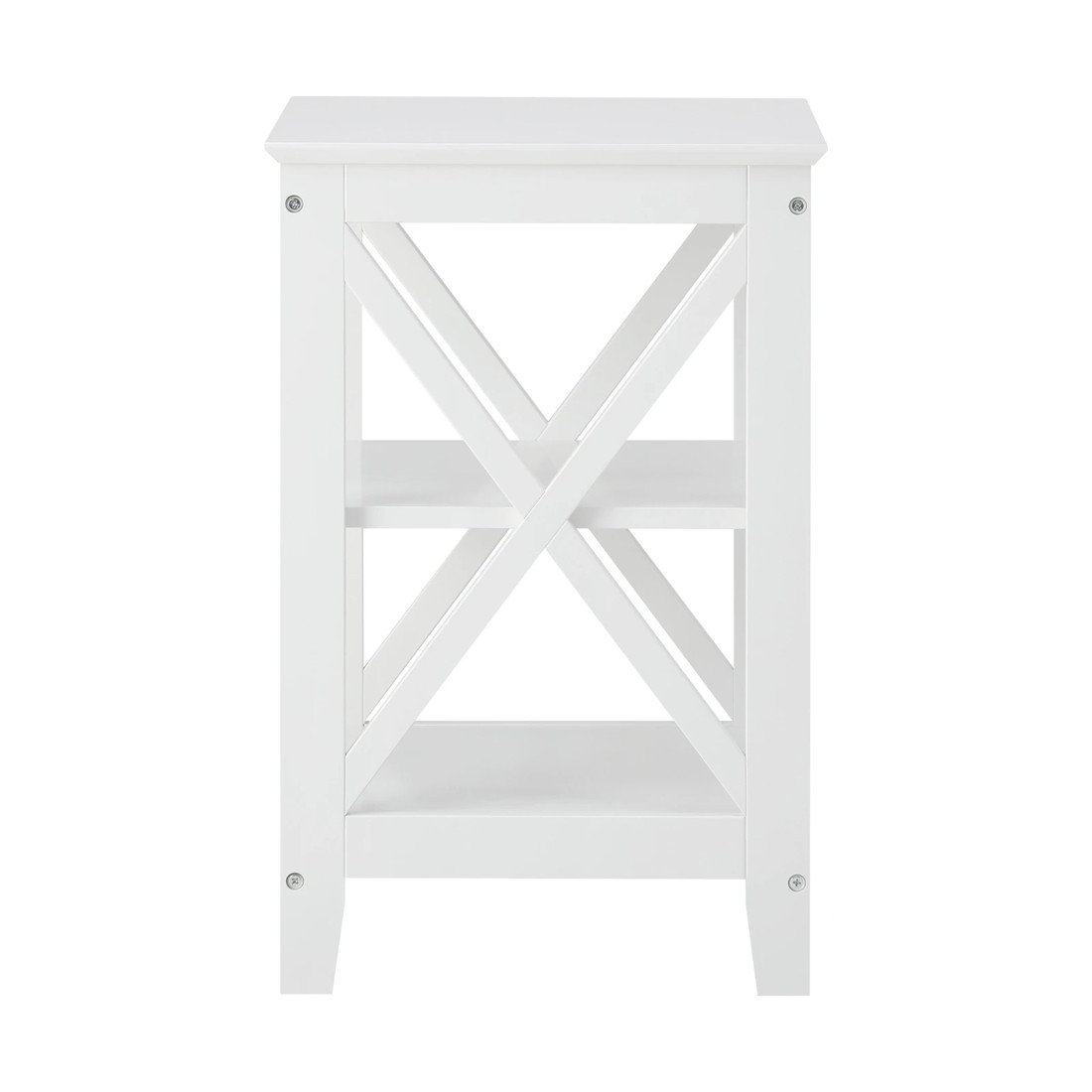 9 Oikiture Side Table Coffee Bedside Sofa End Tables 3-tier Shelf
 - White, 9 of 10