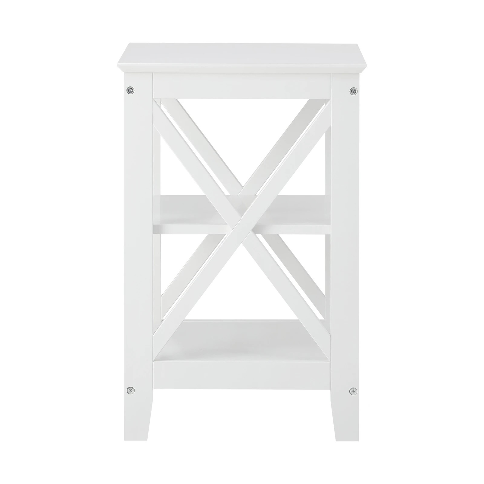 7 Oikiture Side Table Coffee Bedside Sofa End Tables 3-tier Shelf
 - White, 7 of 8