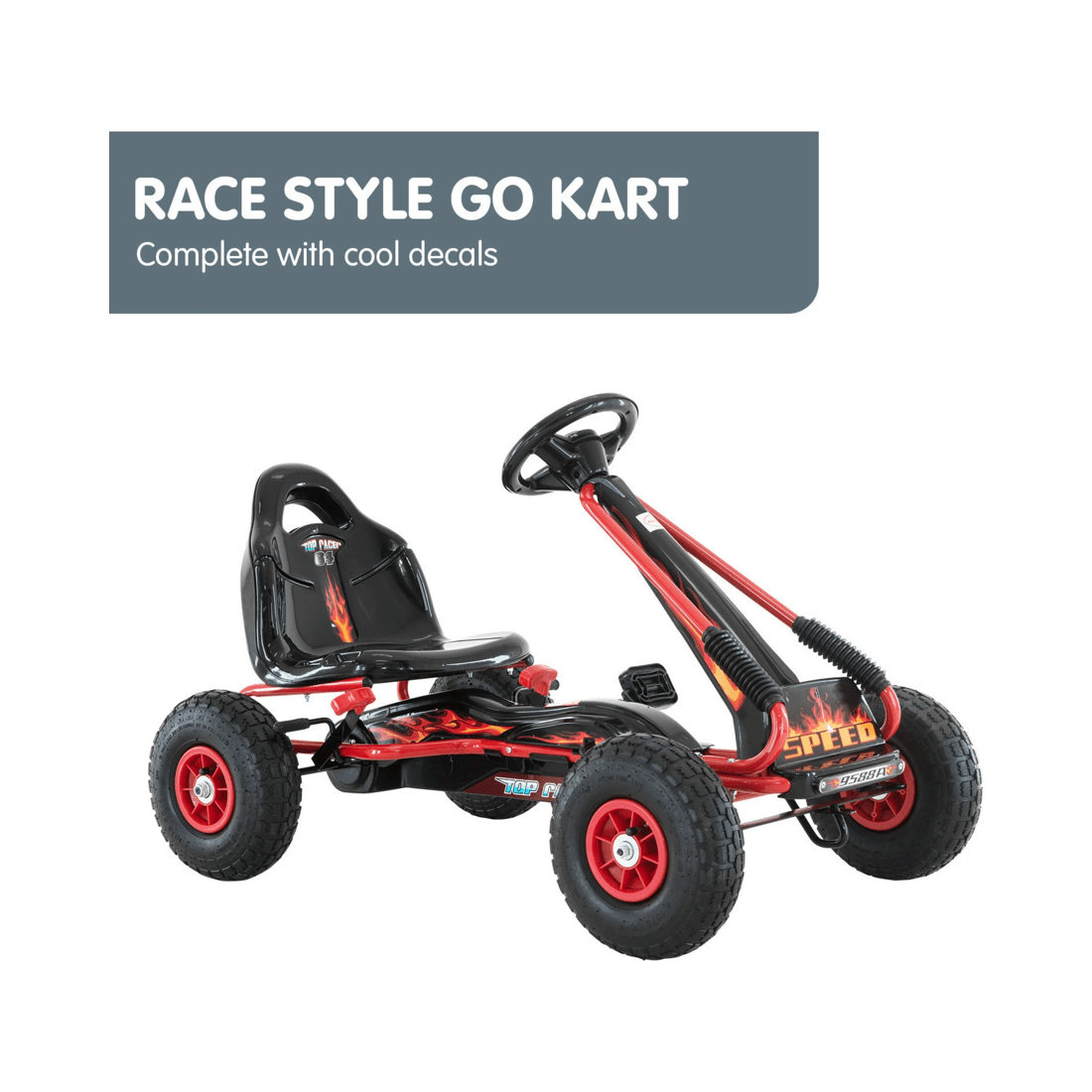 3 Kahuna G95 Kids Ride On Pedal-powered Go Kart - Red, 3 of 10