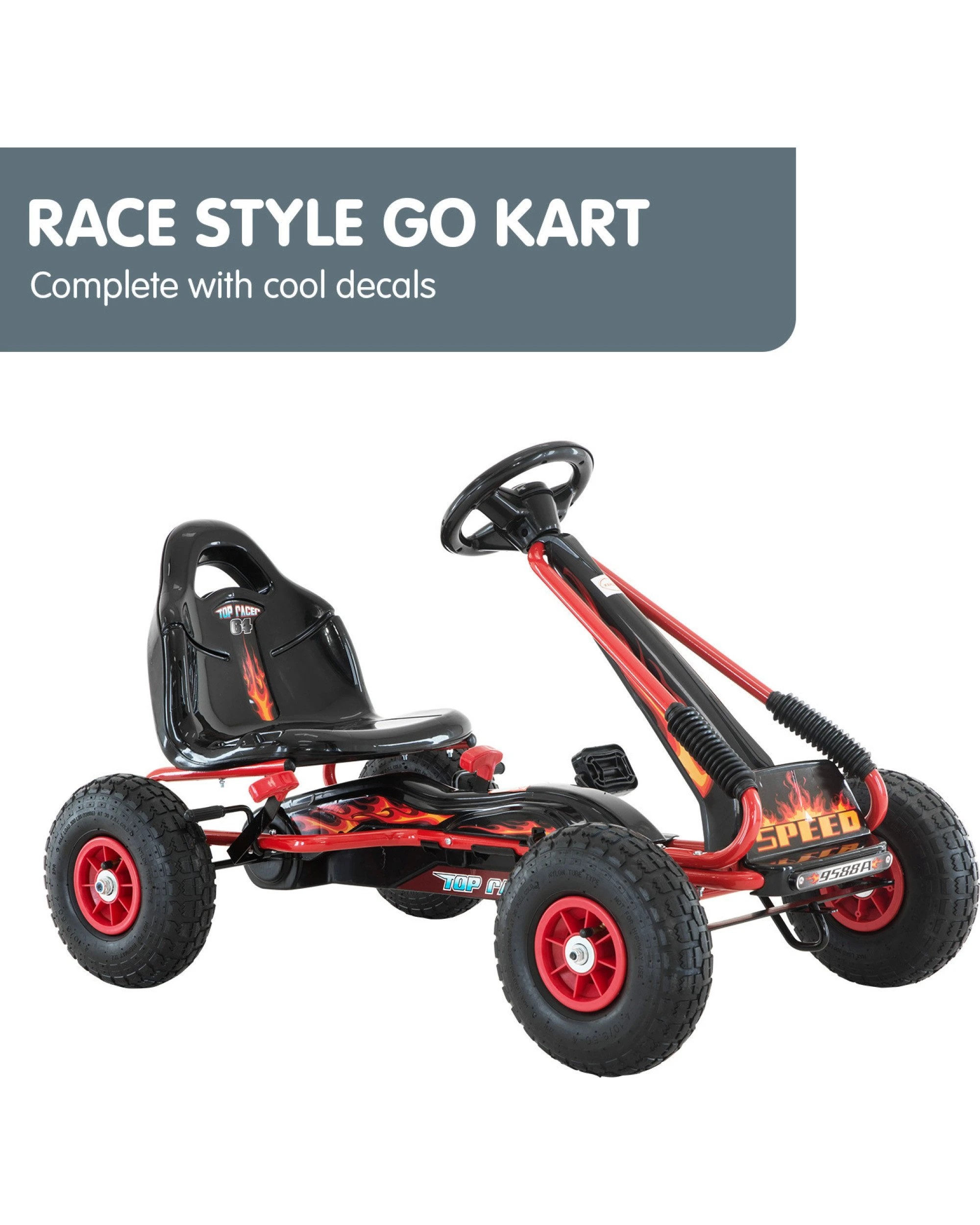 3 Kahuna G95 Kids Ride On Pedal-powered Go Kart - Red, 3 of 10