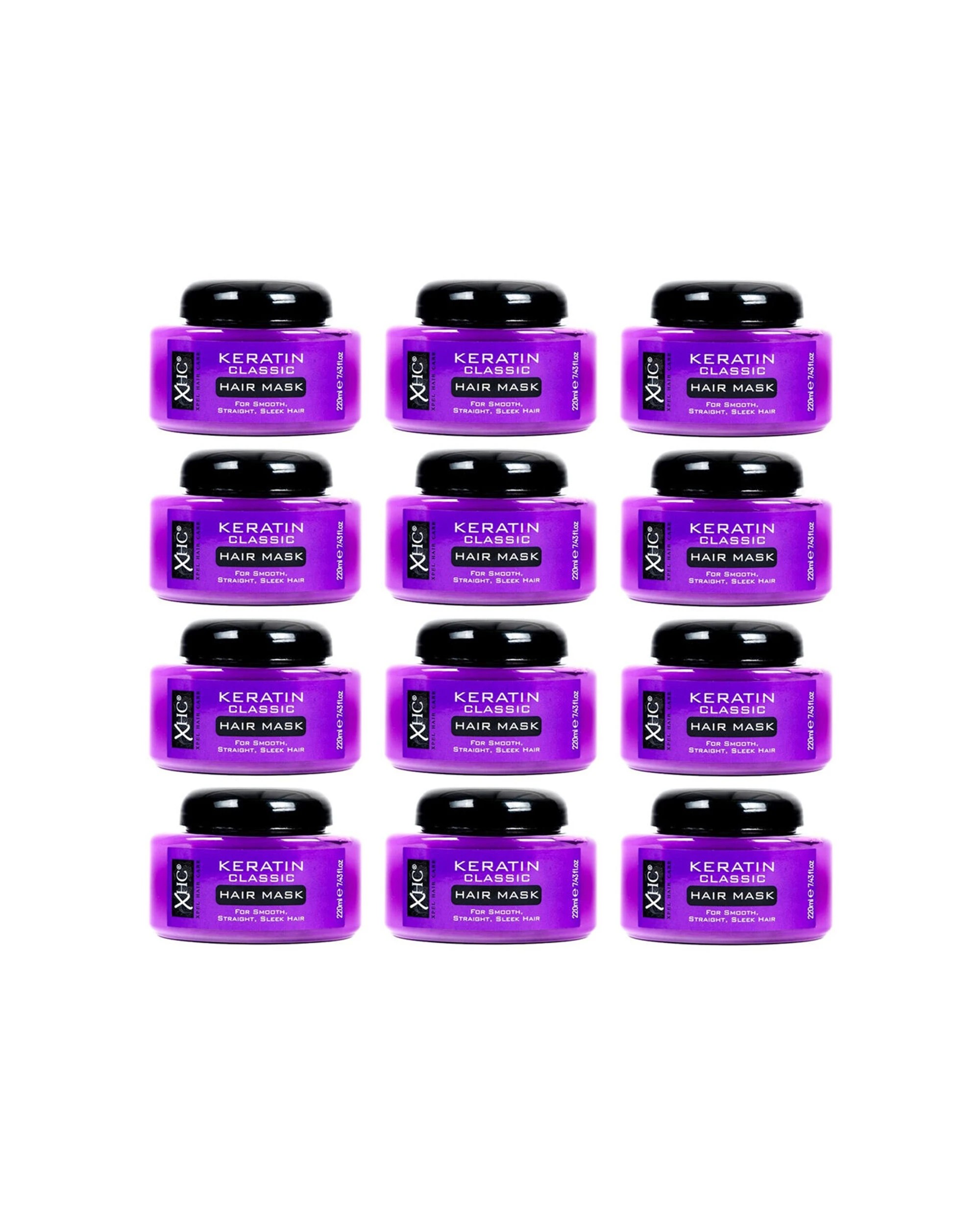 1 XHC 12PK Keratin Classic Hair Mask For Smooth Straight Sleek 220ml - Purple, 1 of 3