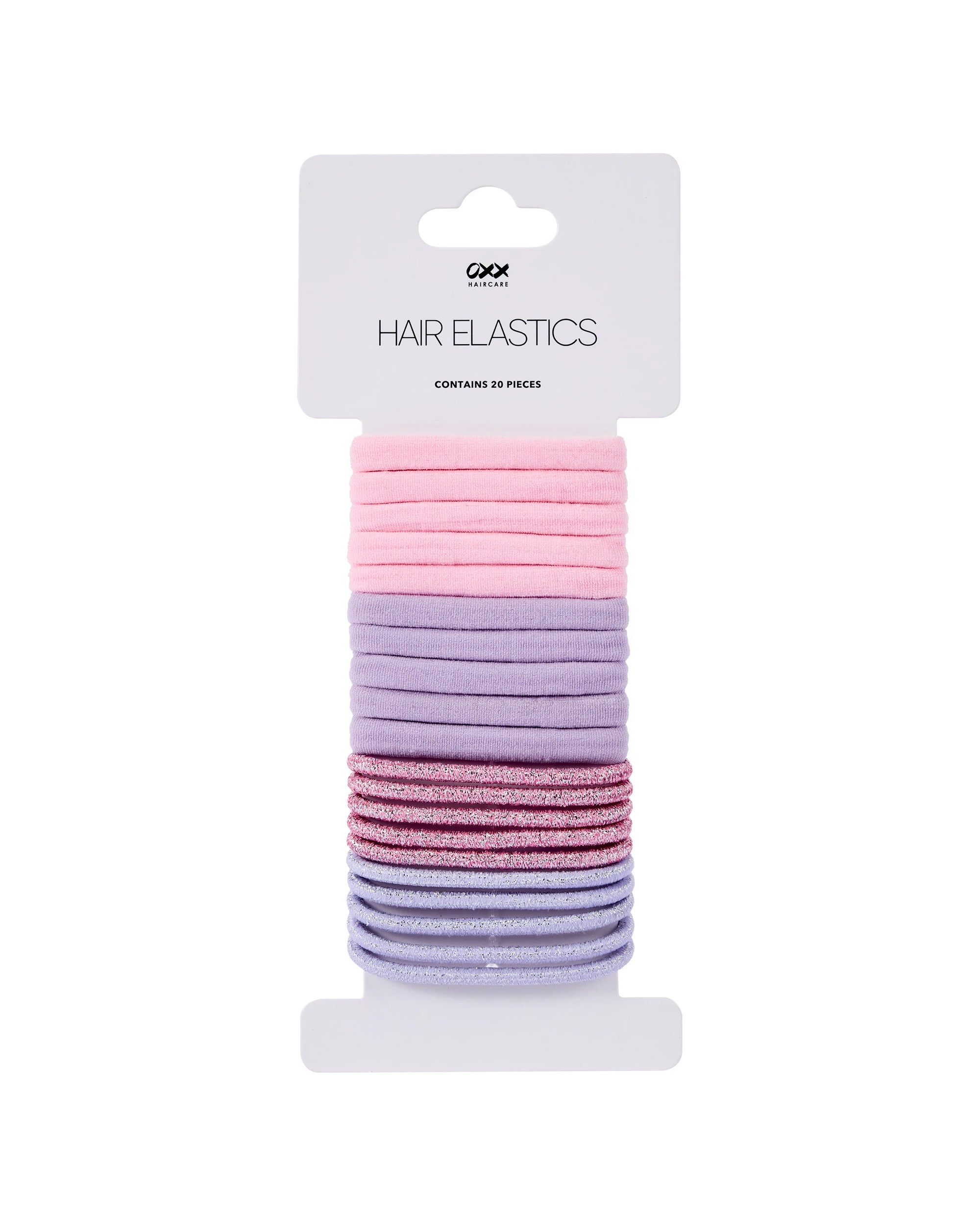 4 OXX Haircare 20 Piece Hair Elastics - Pink and Lilac, 4 of 4
