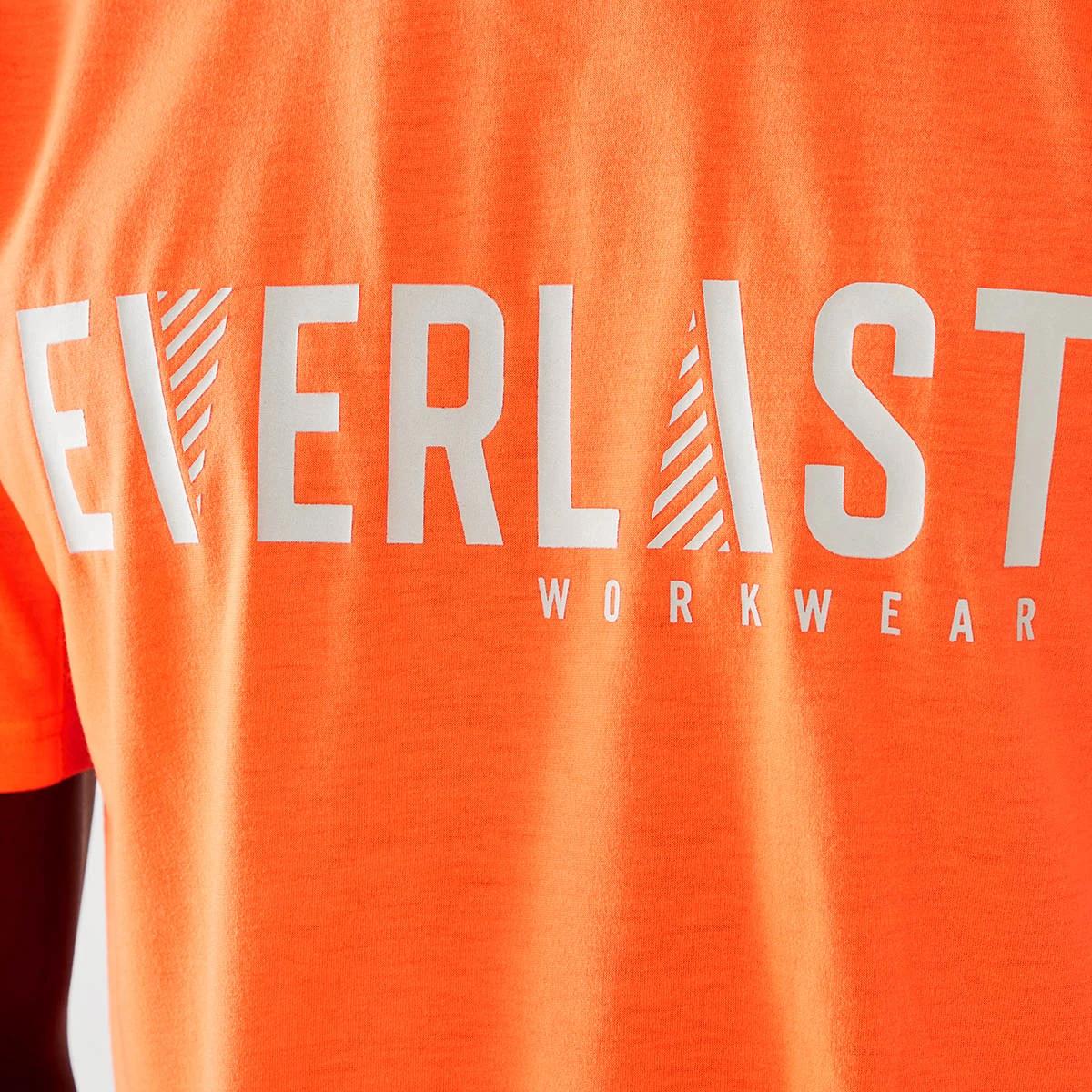 5 Everlast Mens Workwear Fluorescent T-shirt Orange, 5 of 6